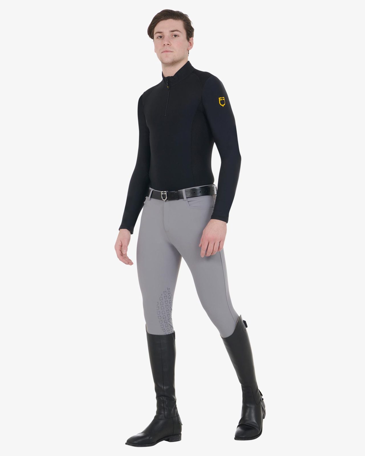 Pantaloni uomo slim fit grip con logo Equestro