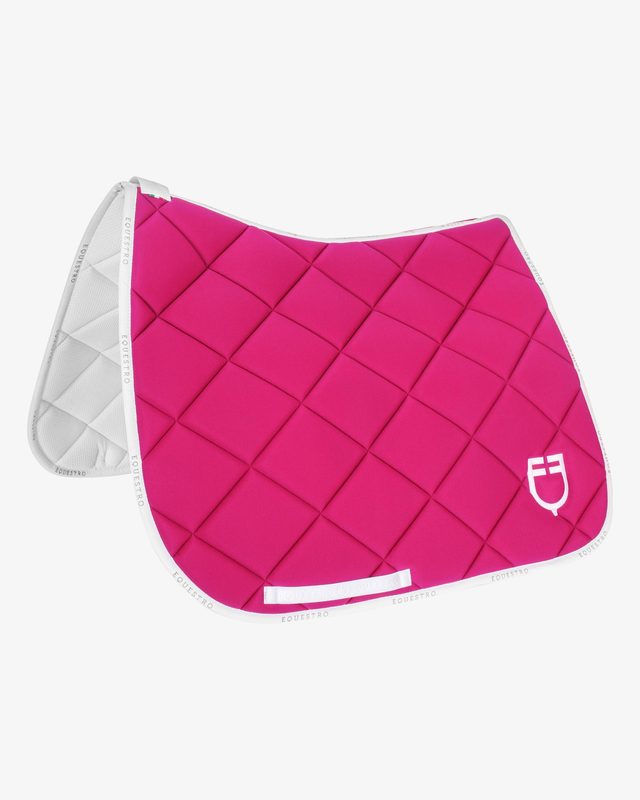 Dressage saddle pad technical fabric with logo