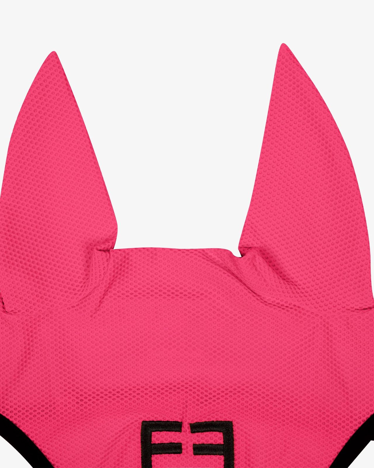 Perforated fabric fly veil with logo