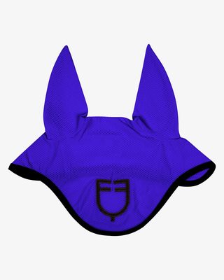 Perforated fabric fly veil with logo