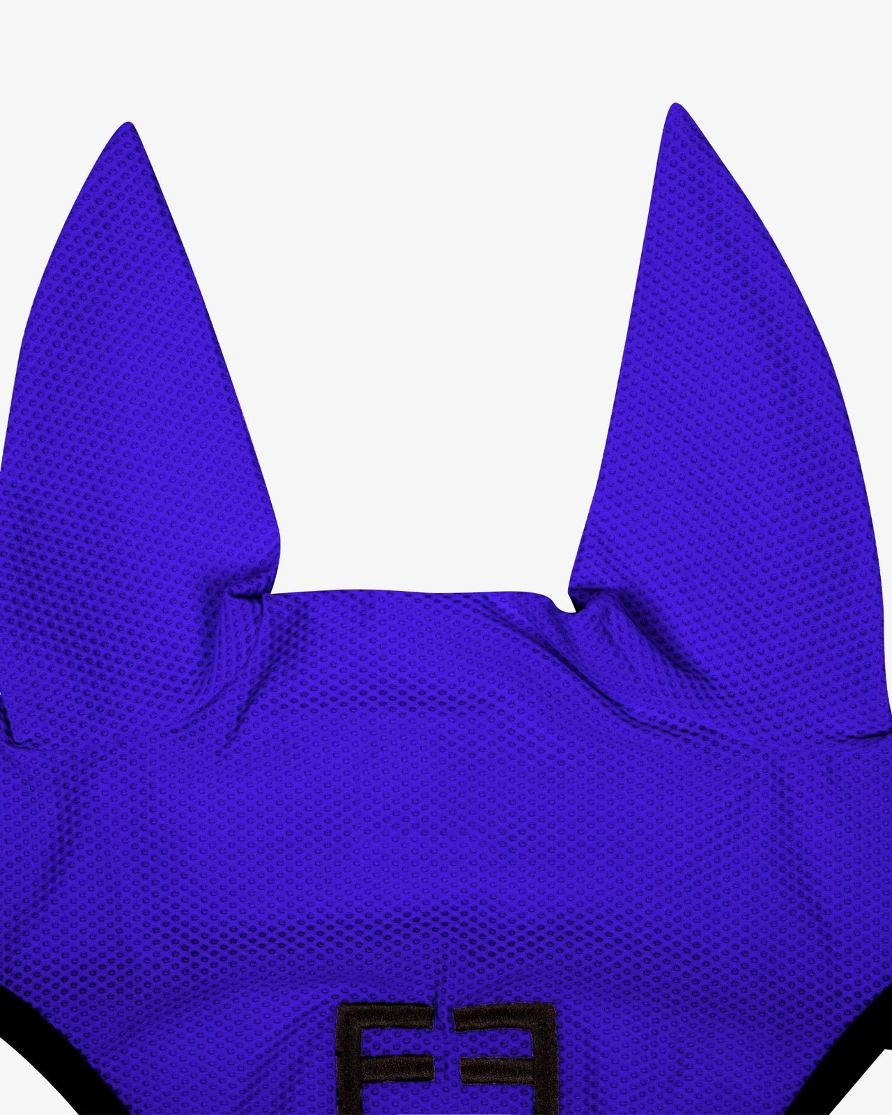 Perforated fabric fly veil with logo