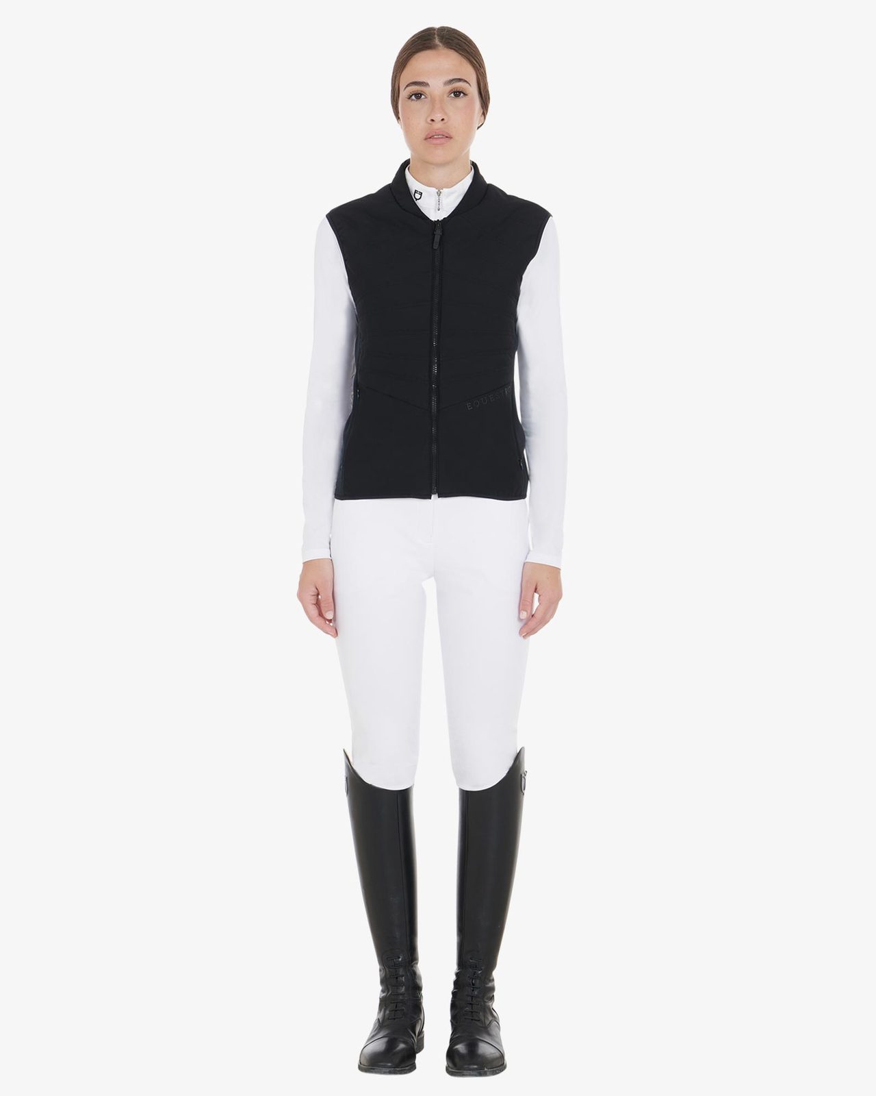 Smanicato donna slim fit in tessuto tecnico