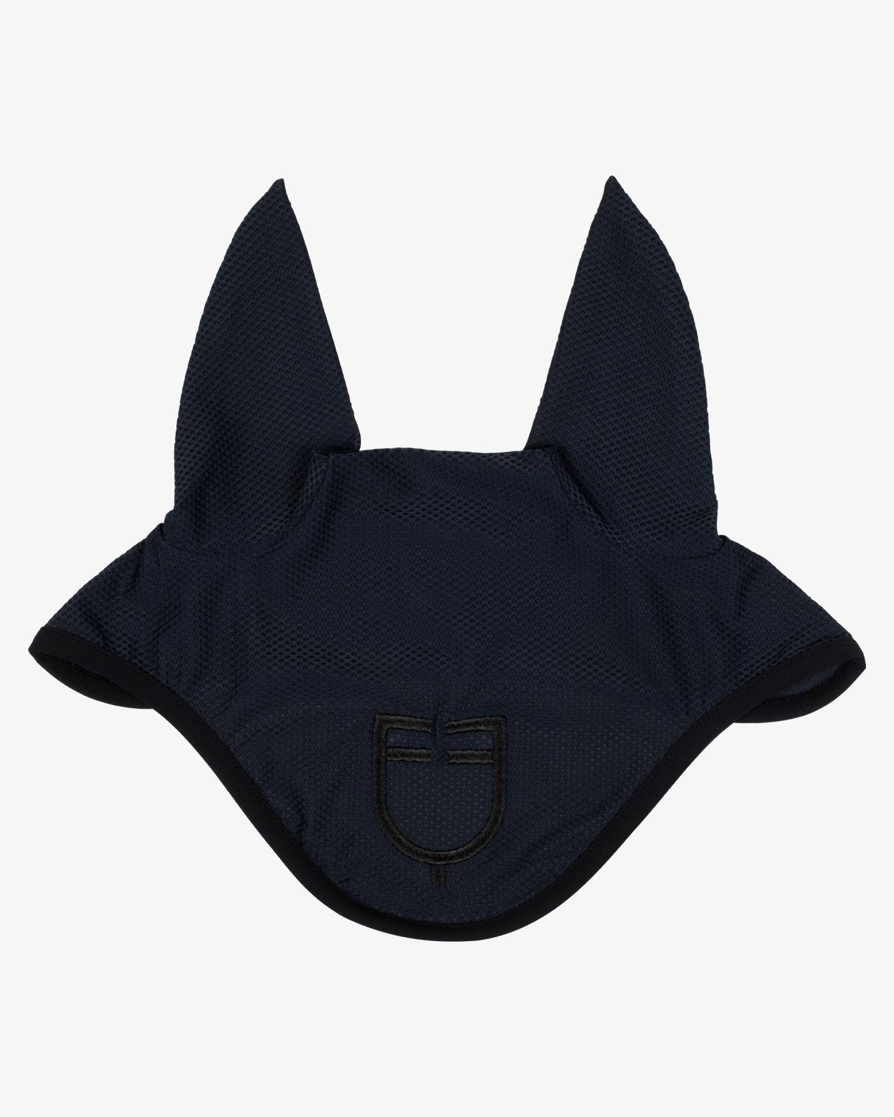 Cuffietta in tessuto traforato con logo