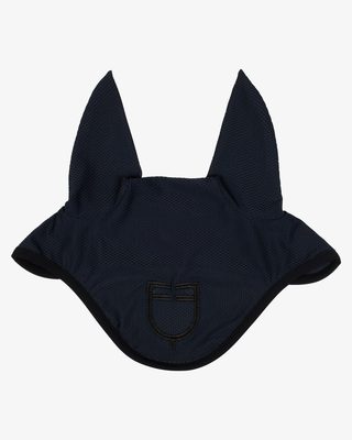Cuffietta in tessuto traforato con logo