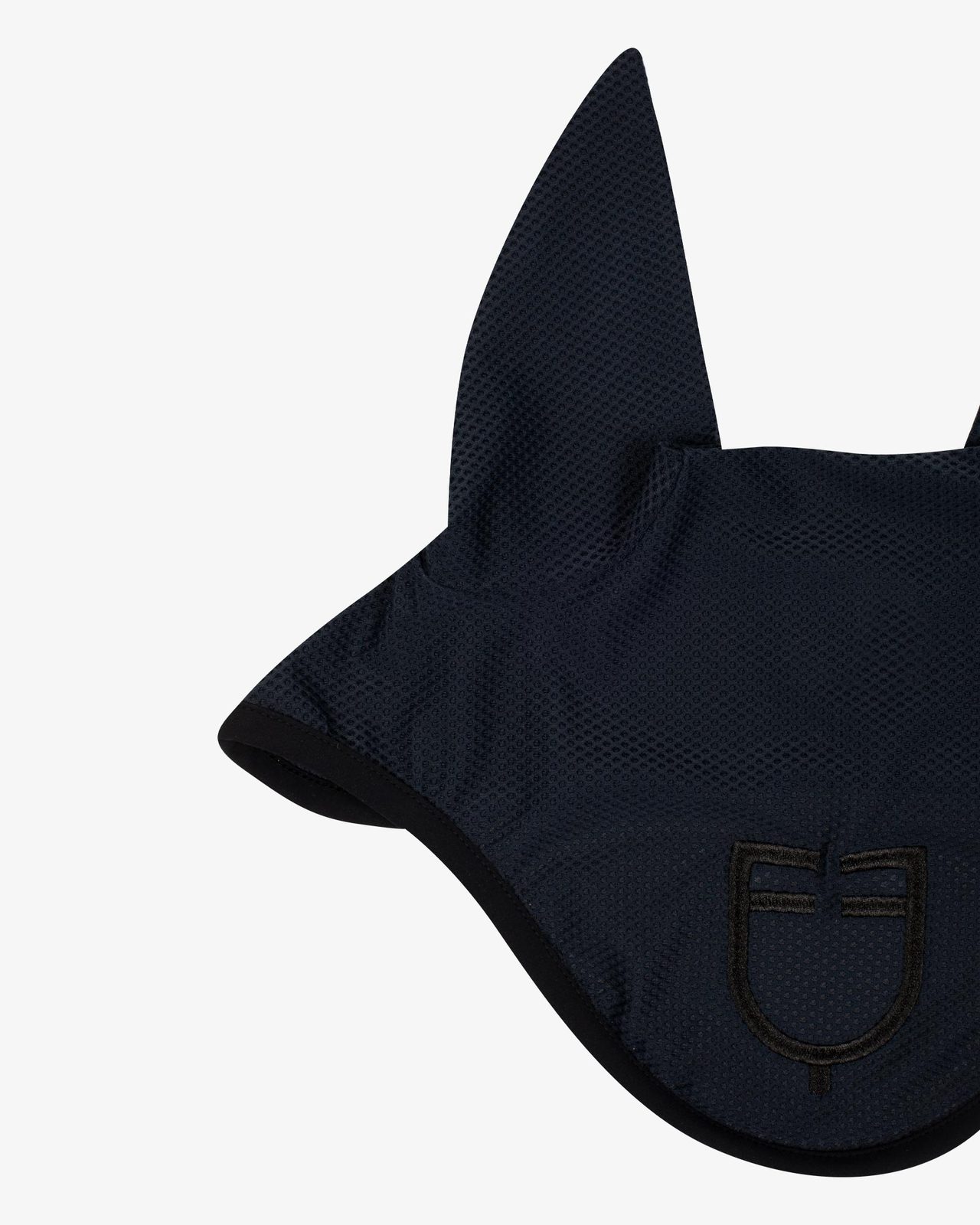 Cuffietta in tessuto traforato con logo