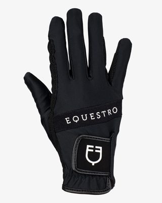 Gloves in technical fabric with multicolor logo