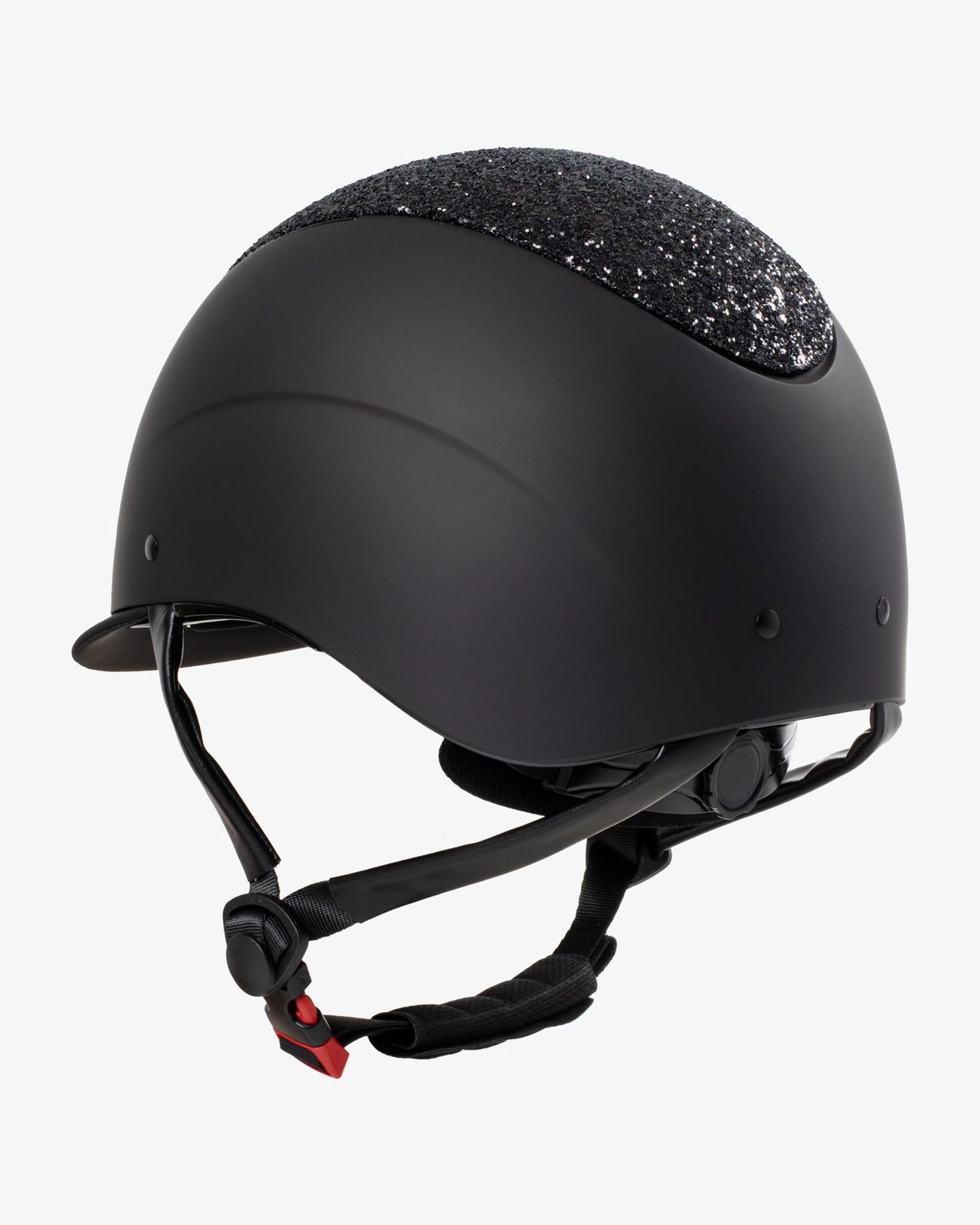 Cap visiera stretta con brillantini omologazione EN 1384-2023