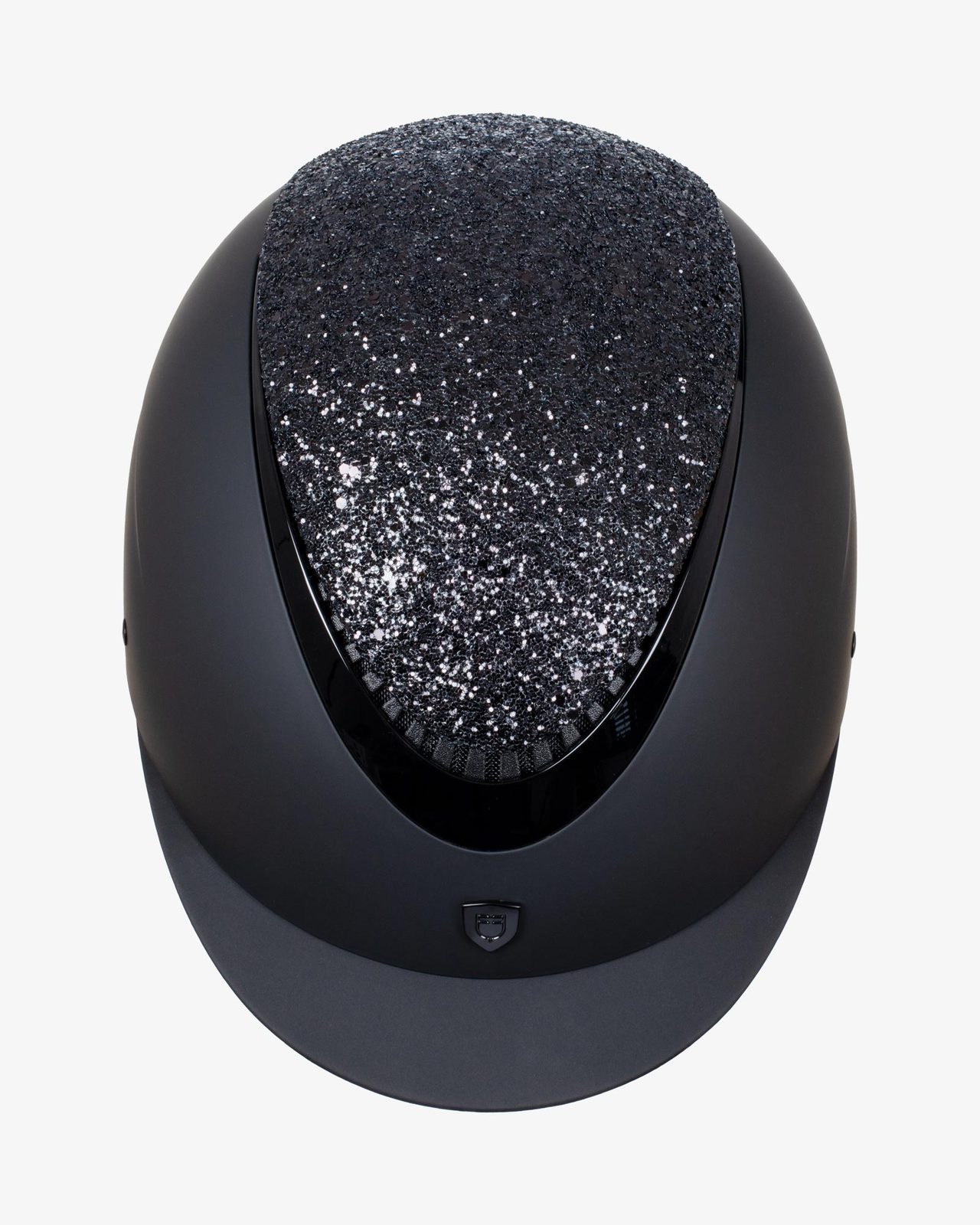 Cap visiera stretta con brillantini omologazione EN 1384-2023