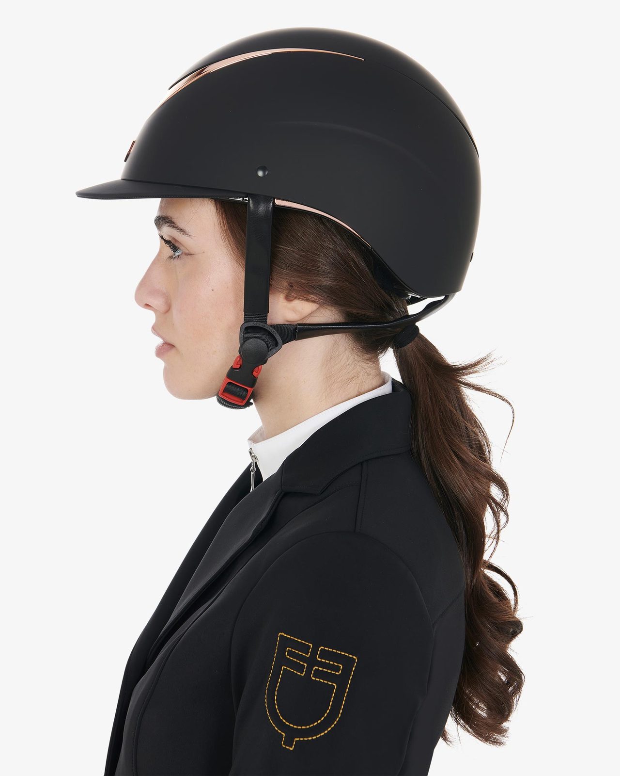 Unisex helmet with shiny frame homologation EN 1384-2023