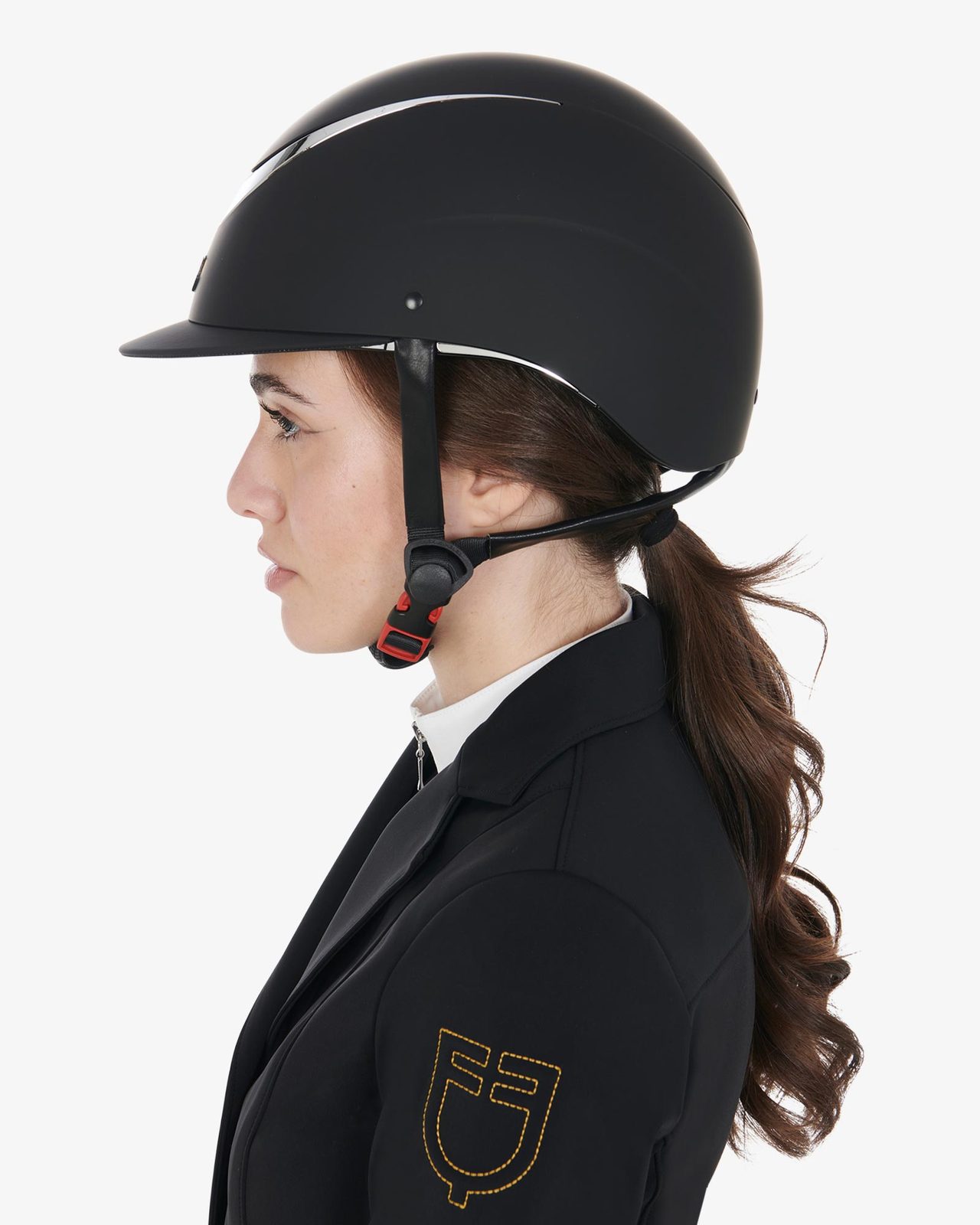Unisex helmet with shiny frame homologation EN 1384-2023