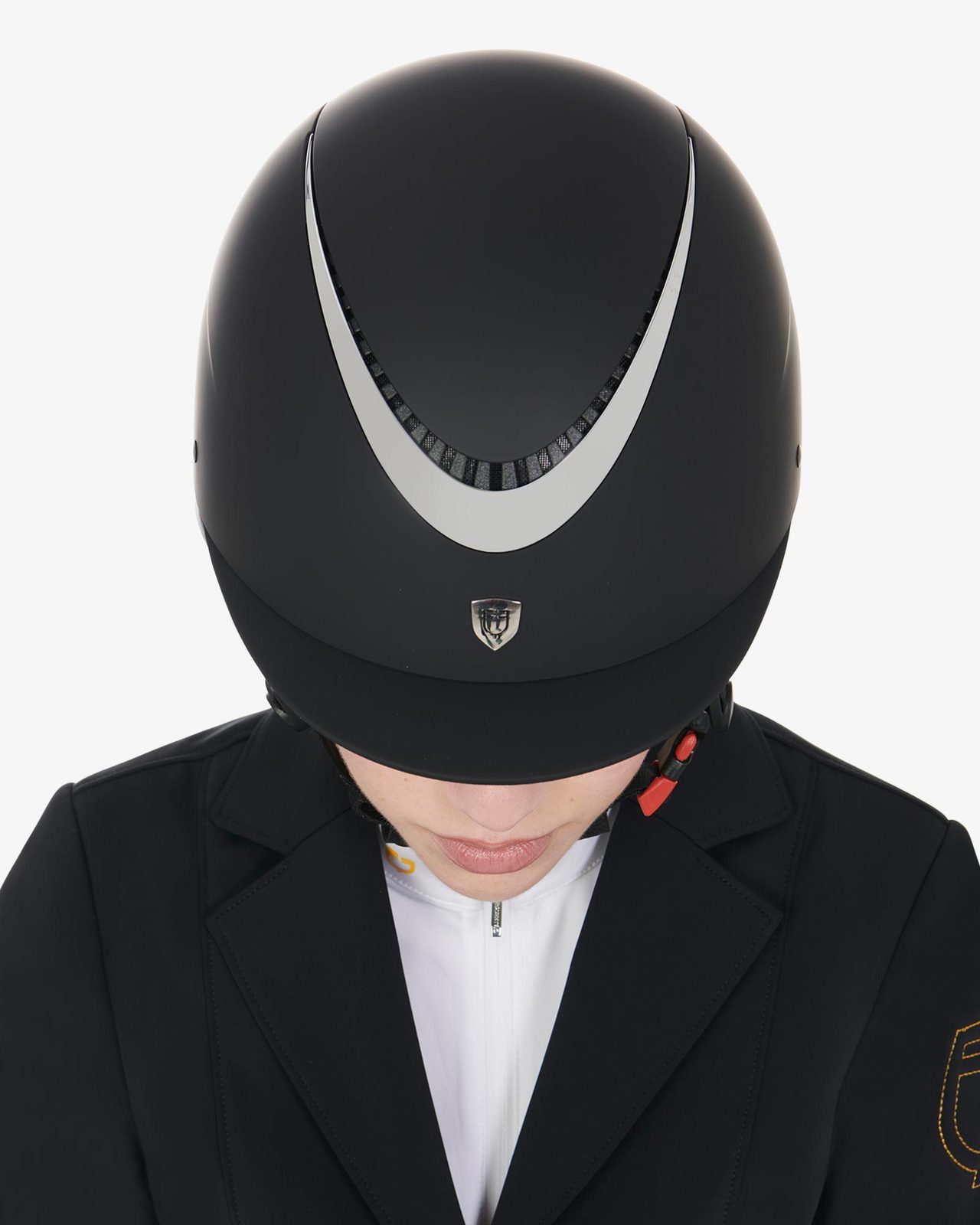 Unisex helmet with shiny frame homologation EN 1384-2023