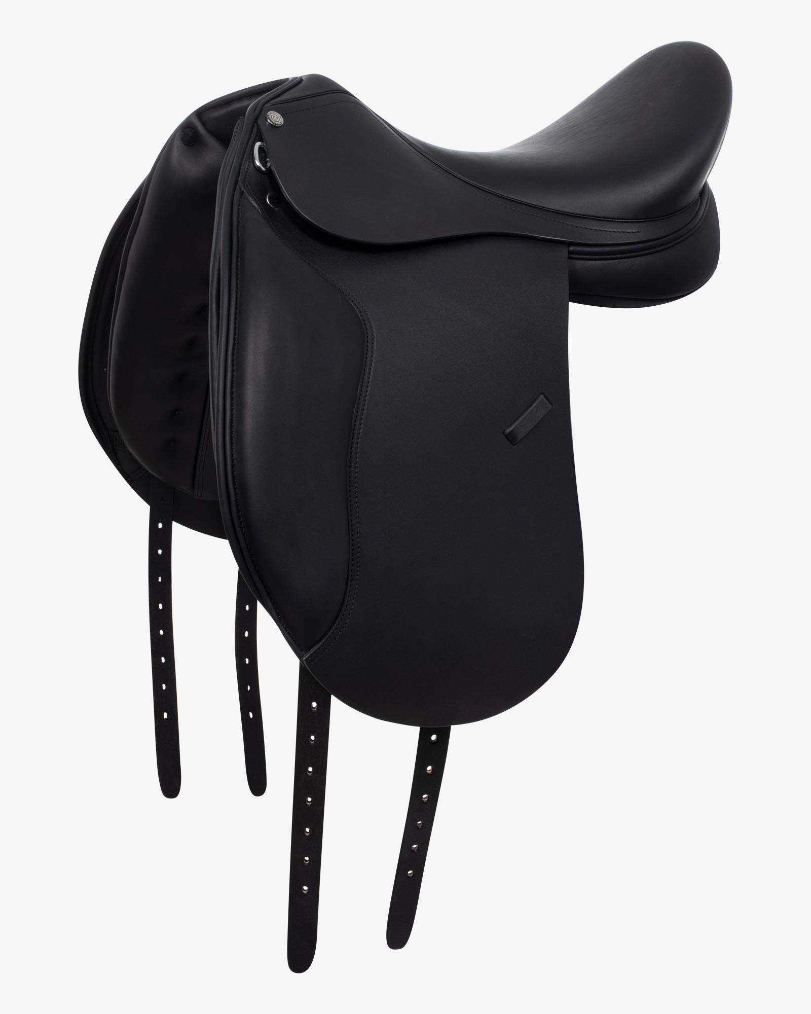 Dressage saddle with long blocks