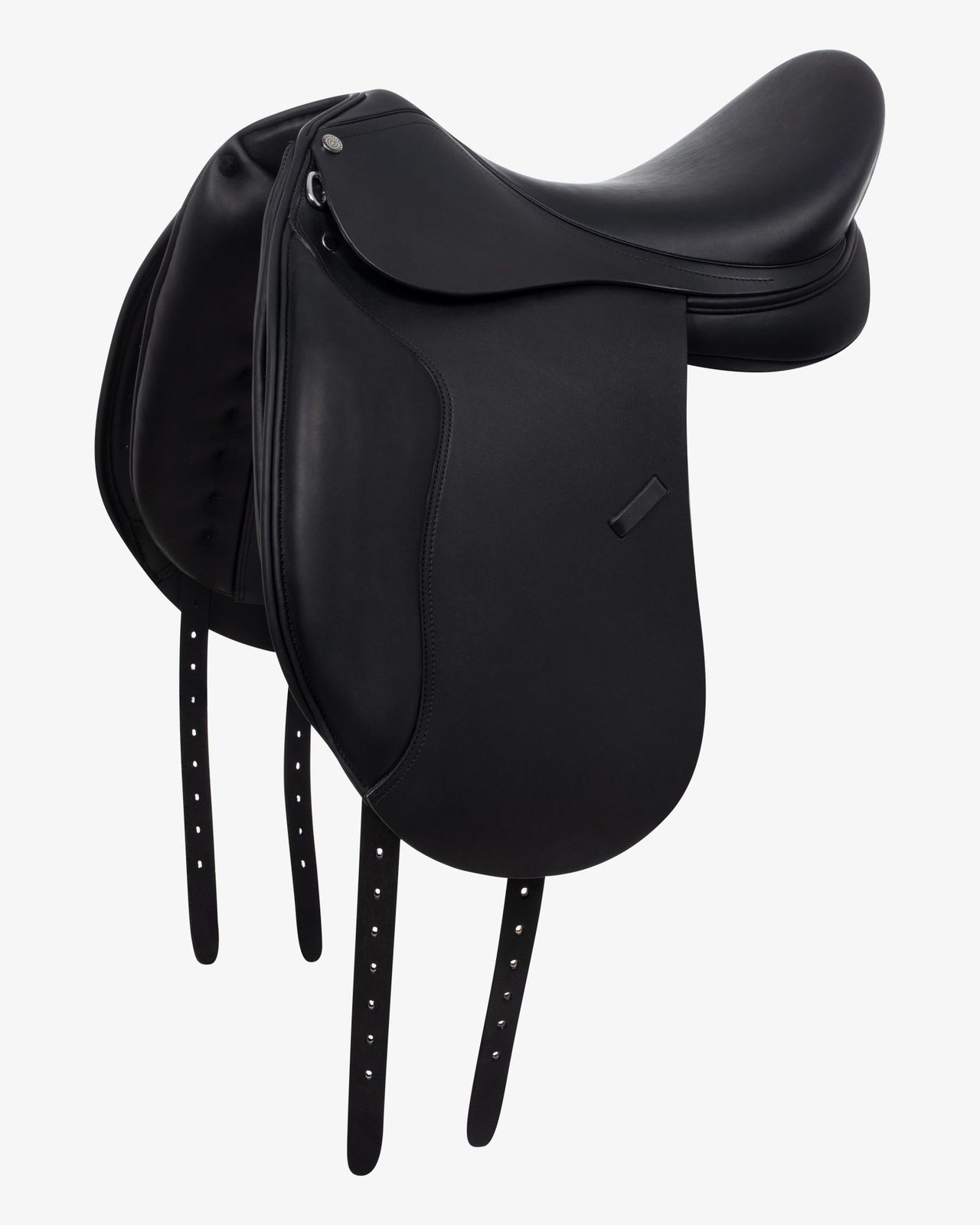 Dressage saddle with long blocks