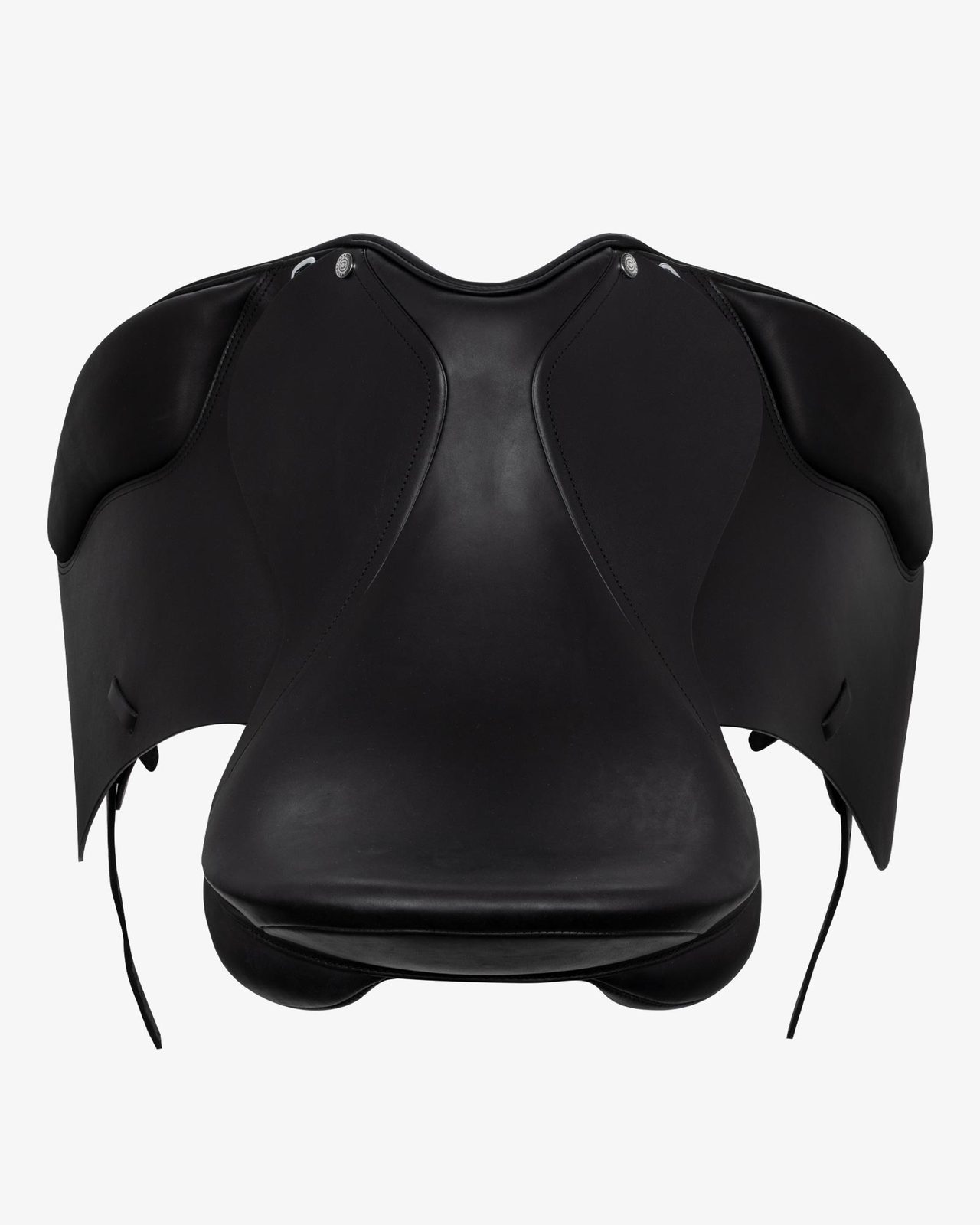 Dressage saddle with long blocks