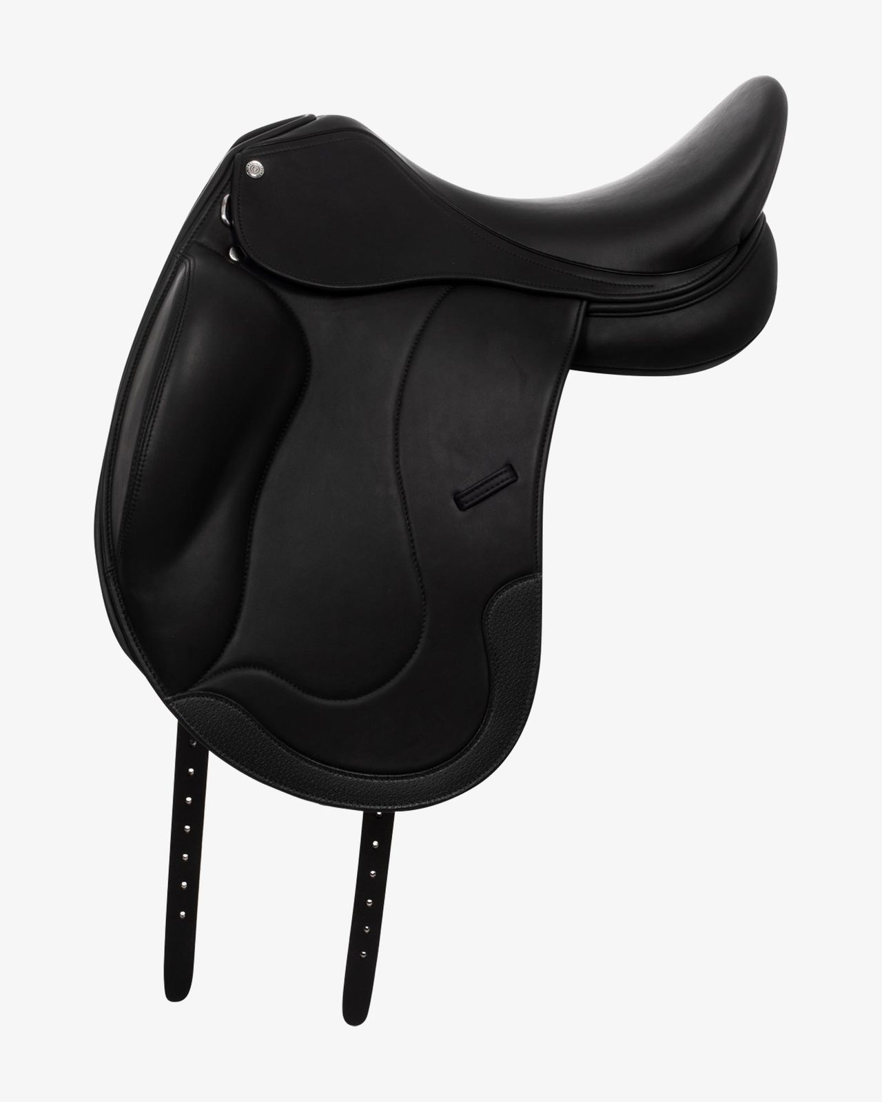 Doubled leather dressage saddle