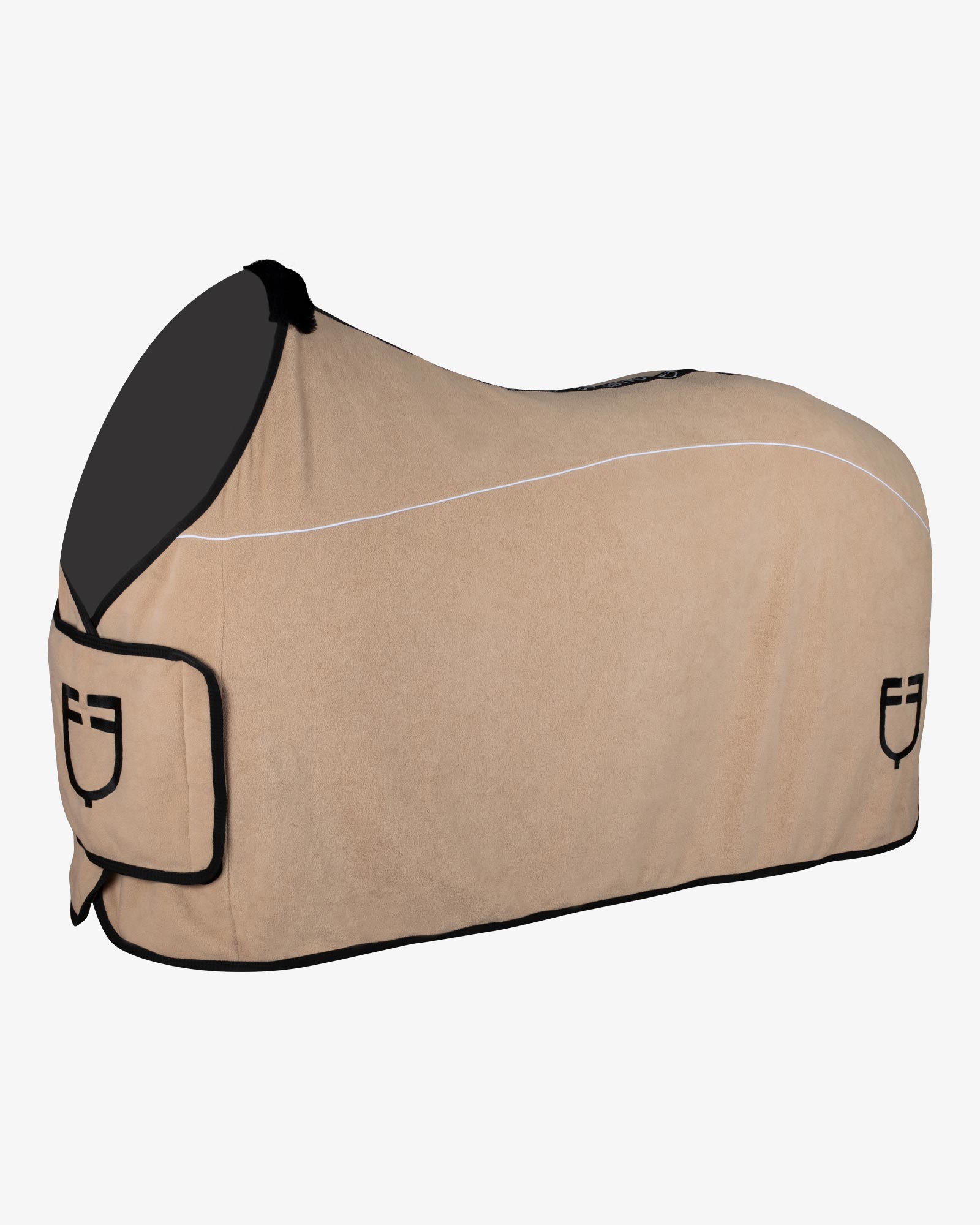 Fleece rug with flap front closure