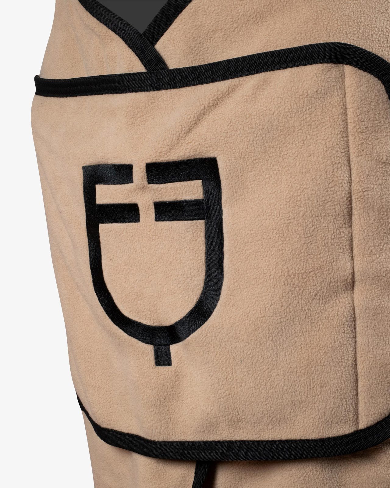 Fleece rug with flap front closure