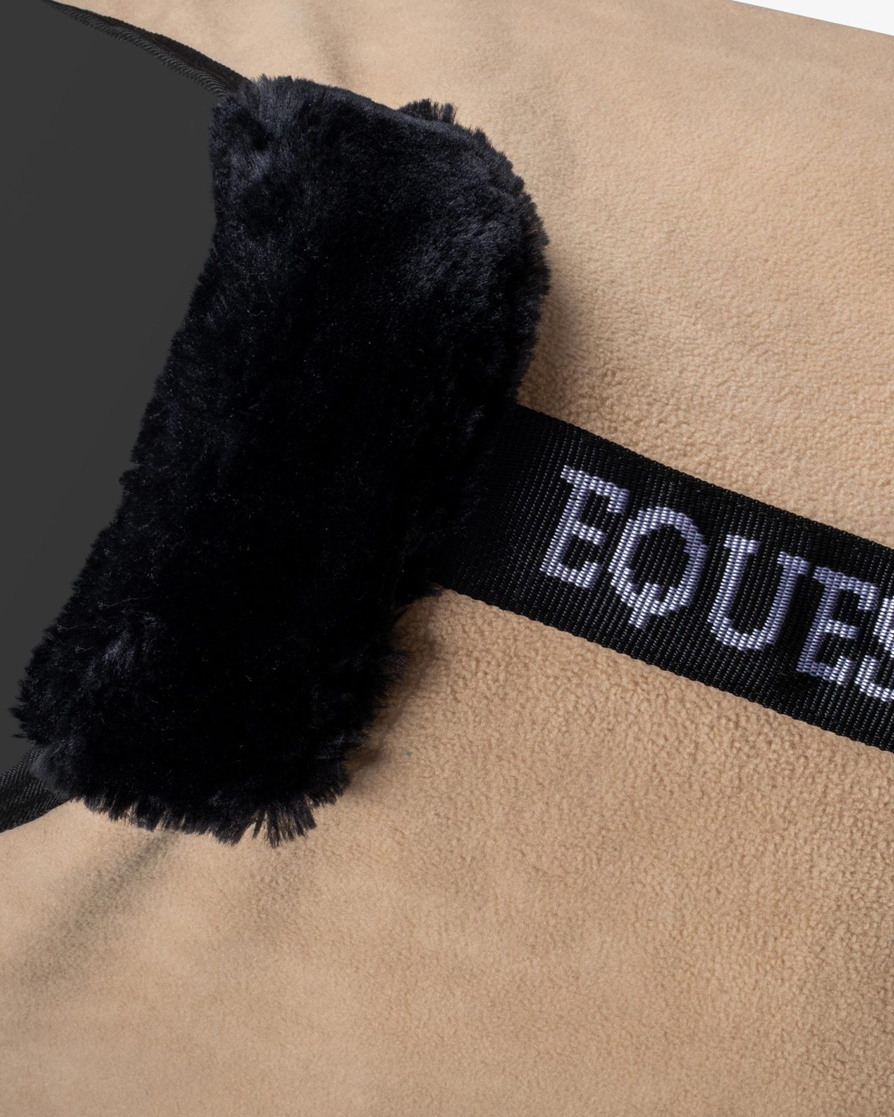 Fleece rug with flap front closure