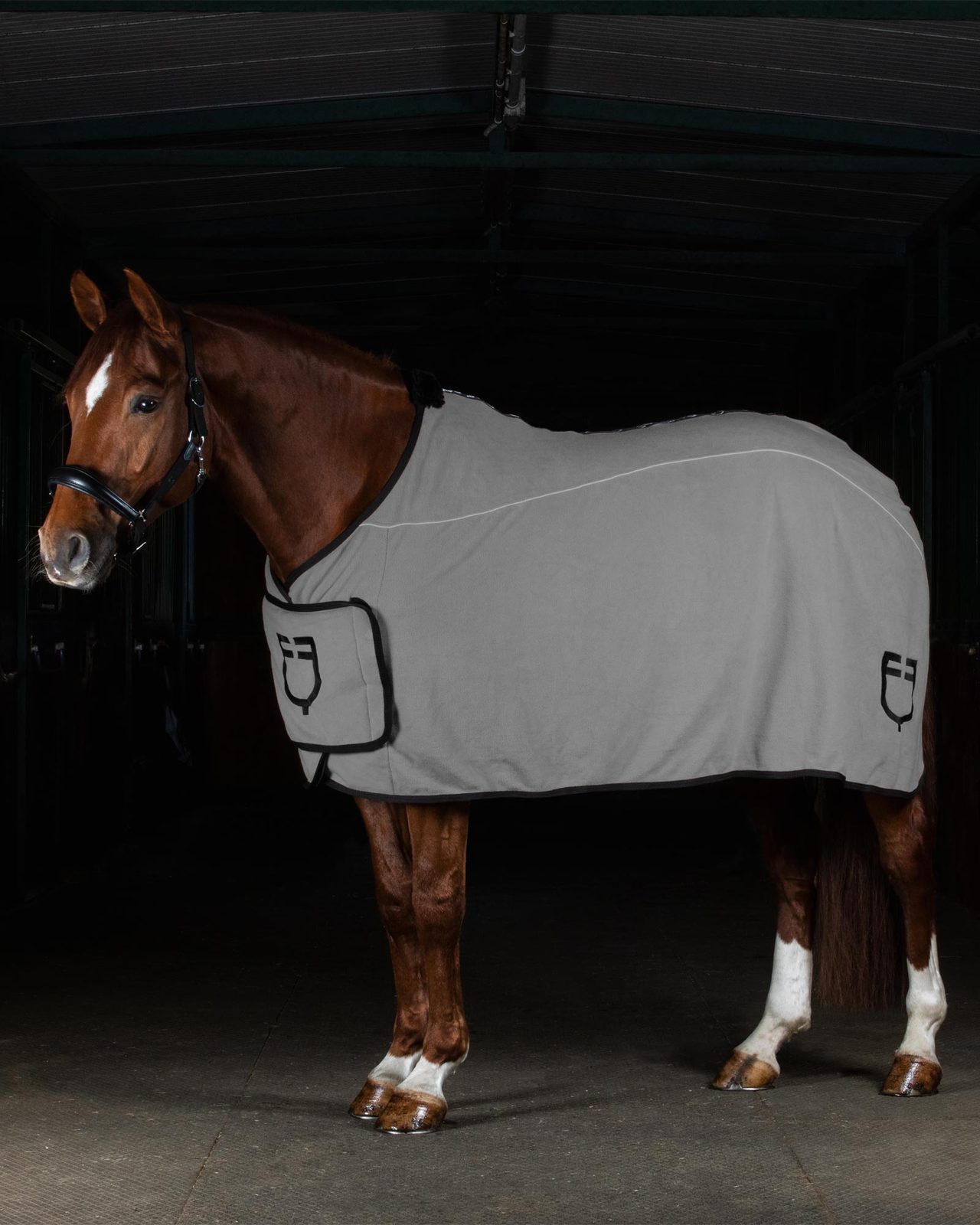 Fleece rug with flap front closure