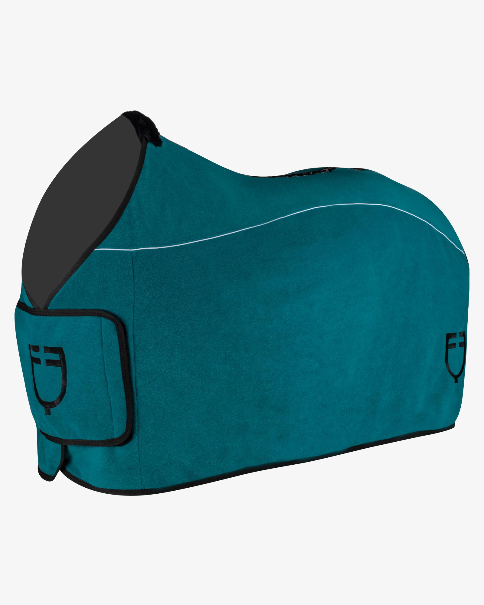 Fleece rug with flap front closure