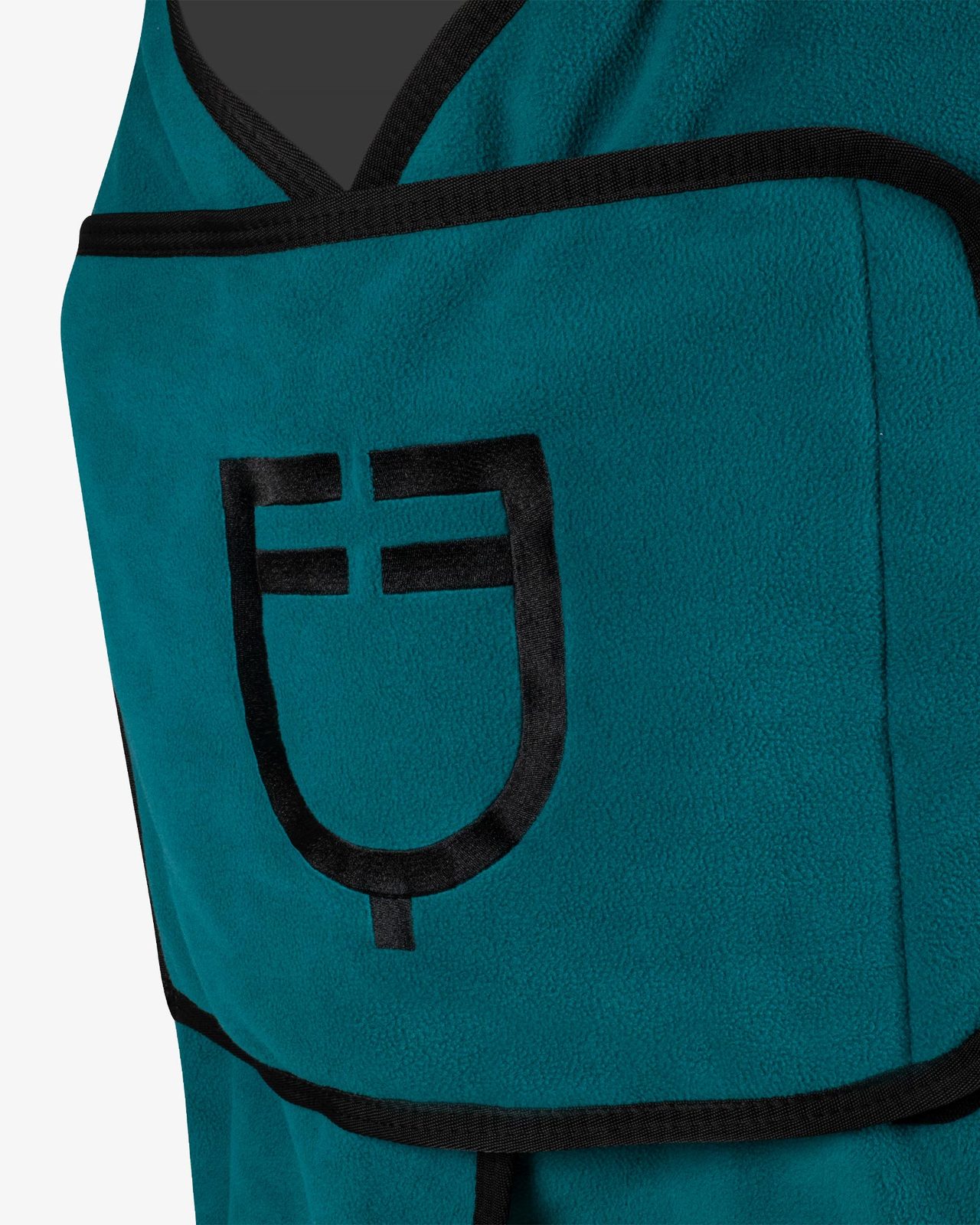 Fleece rug with flap front closure
