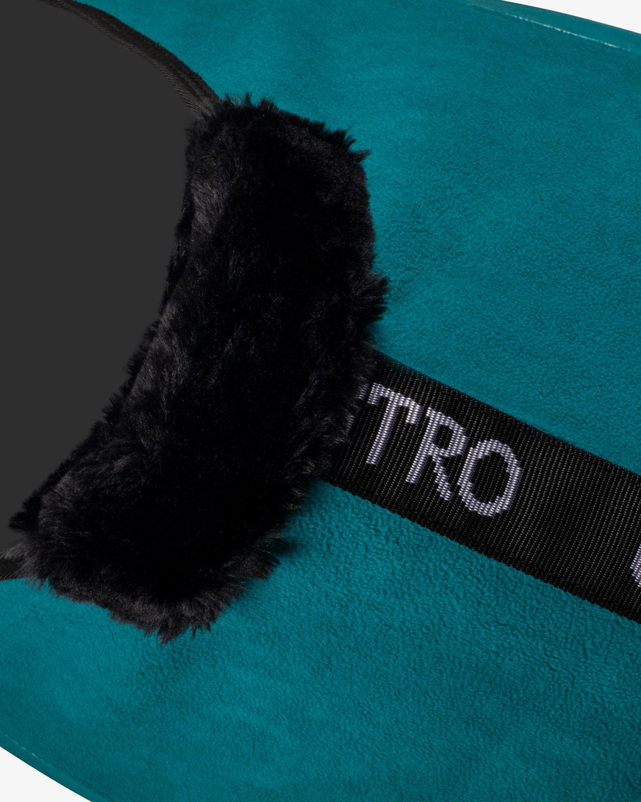 Fleece rug with flap front closure