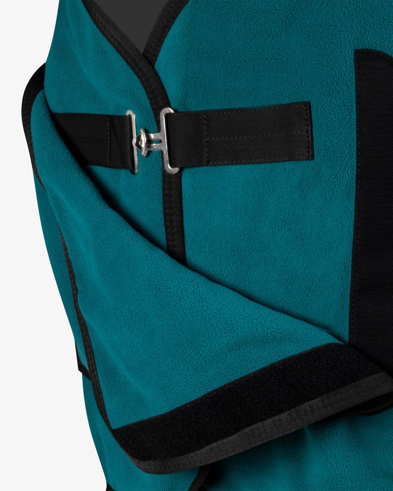 Fleece rug with flap front closure