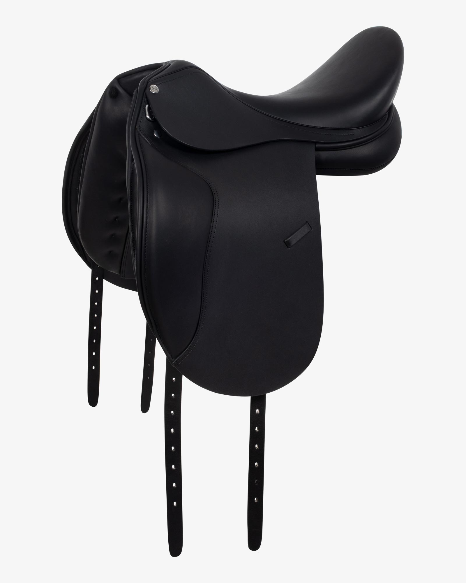 Dressage saddle with removable blocks