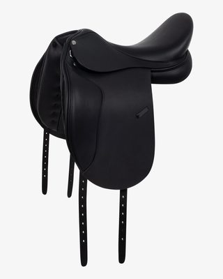 Dressage saddle with removable blocks
