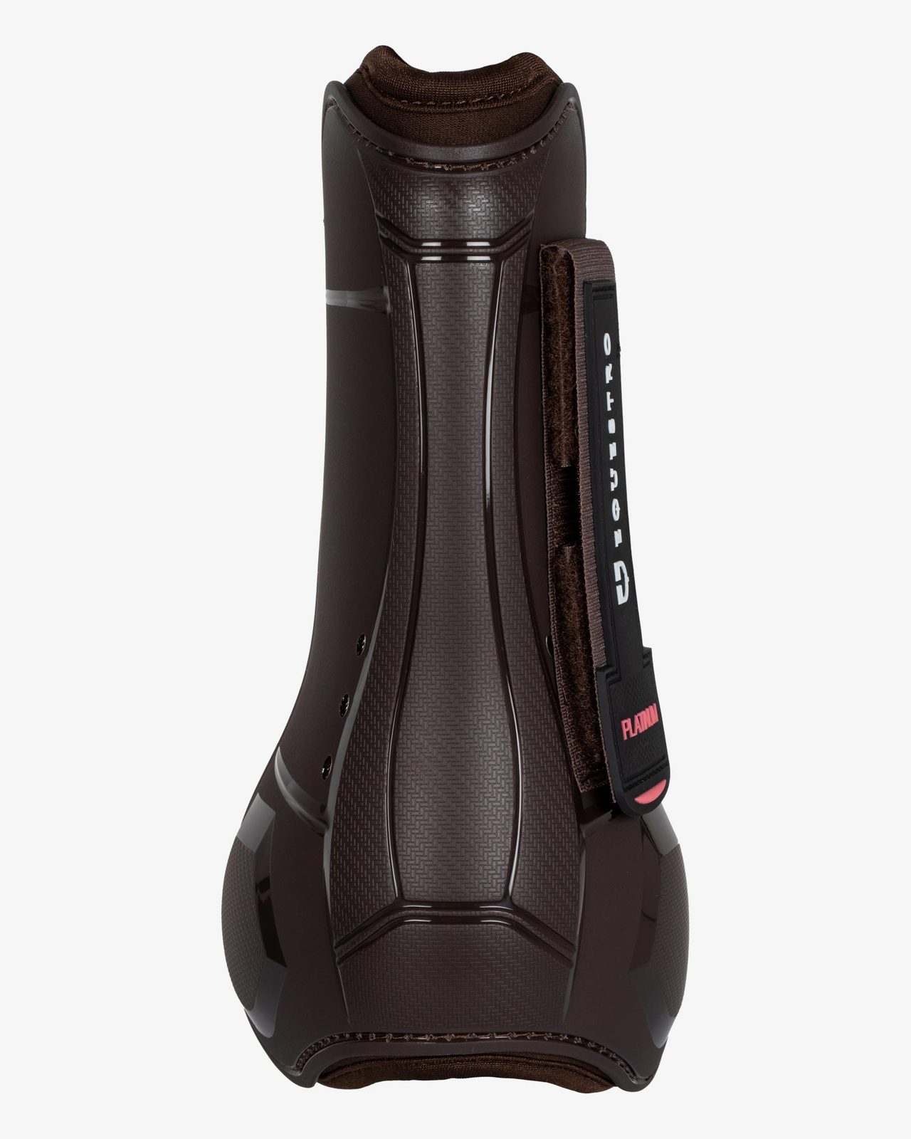 Anatomical tendon boots  with double hook-and-loop fasteners