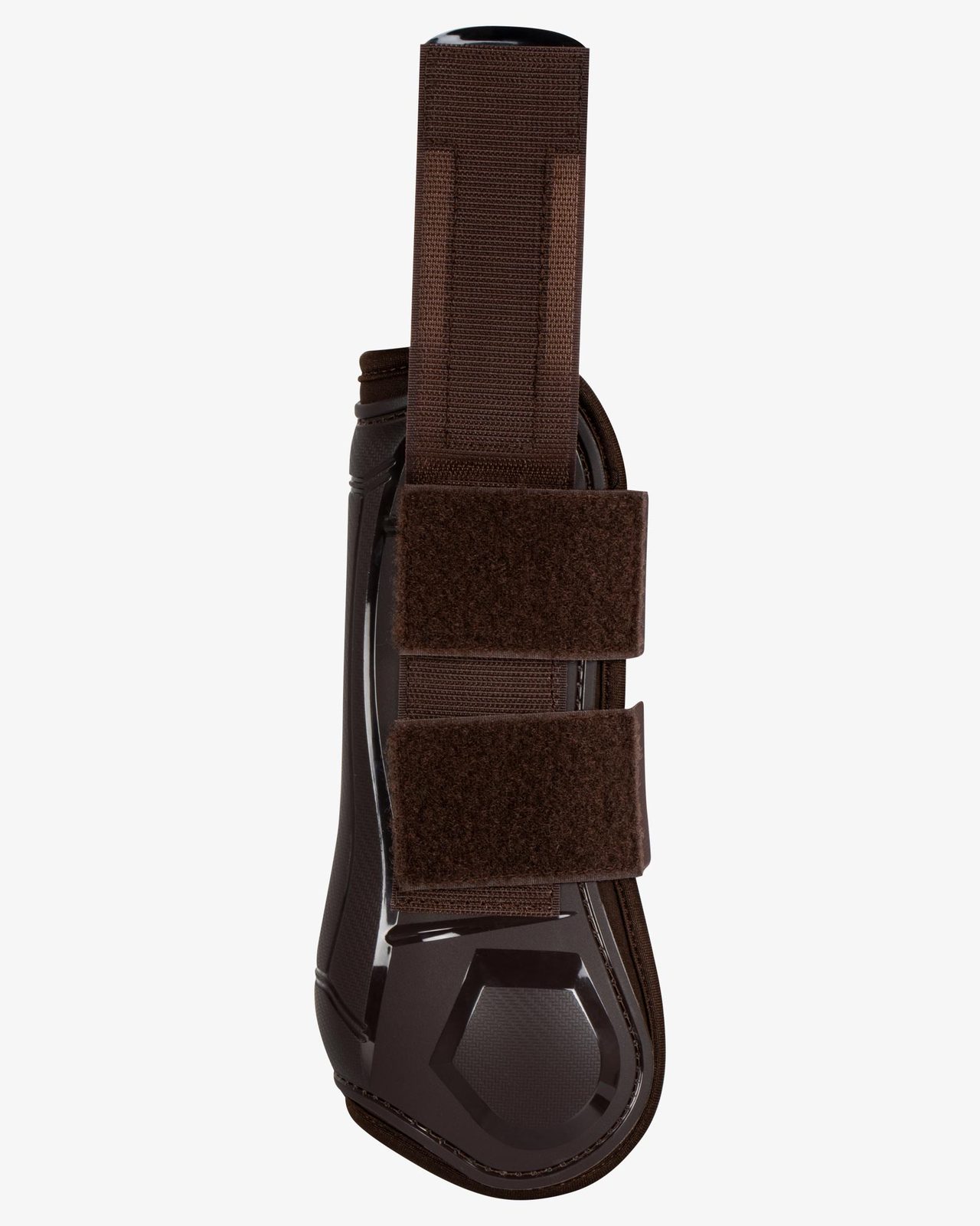 Anatomical tendon boots  with double hook-and-loop fasteners