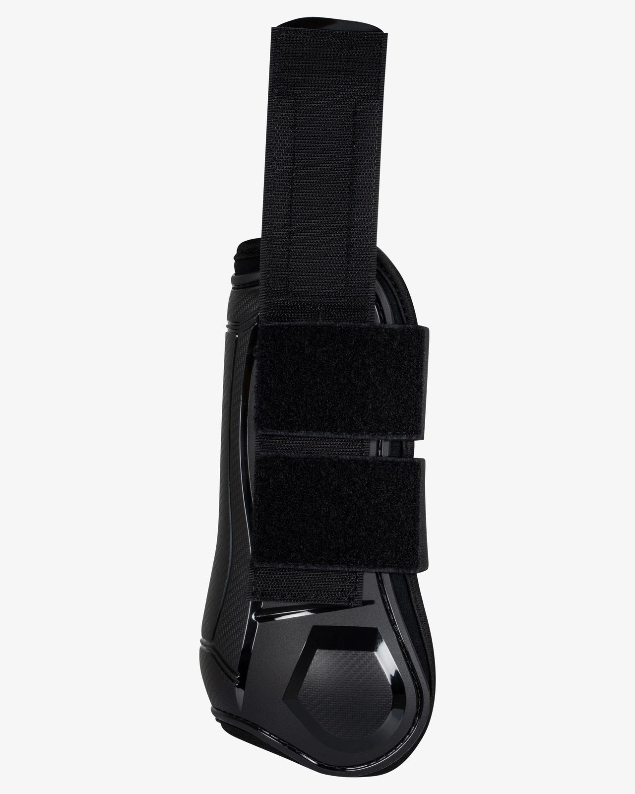 Anatomical tendon boots  with double hook-and-loop fasteners