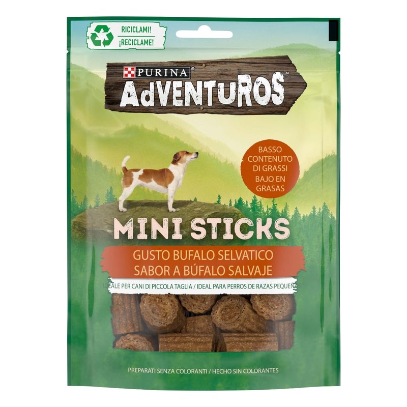 ADVENTUROS Snack Mini stick al gusto Bufalo per Cane | PURINA Shop 90 g