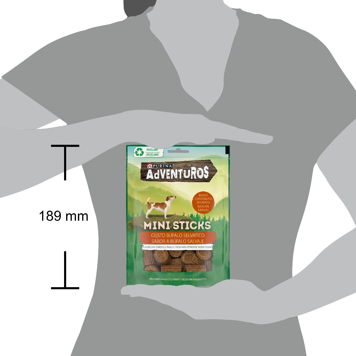 ADVENTUROS® Sticks Mini Snack Cane al gusto Bufalo