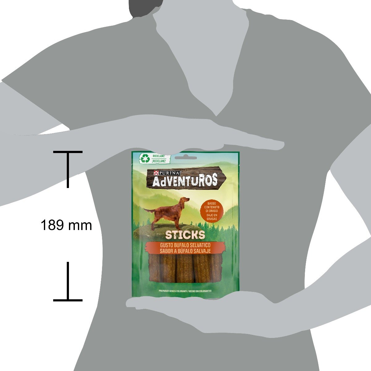 ADVENTUROS® Sticks Snack Cane al gusto Bufalo