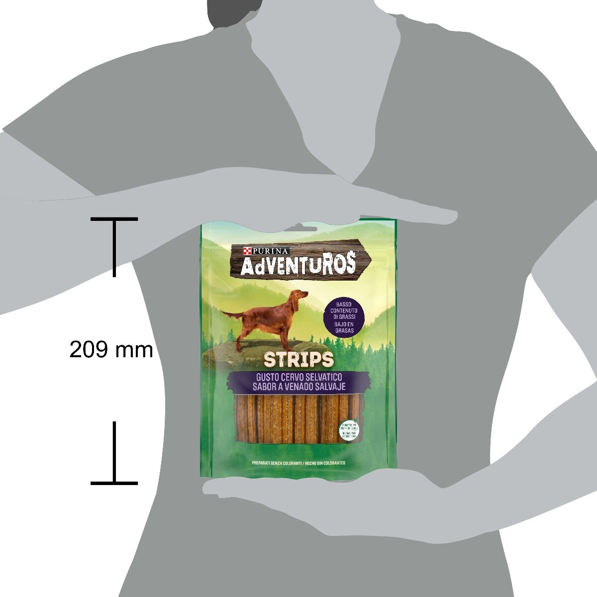 ADVENTUROS® Strips Snack Cane al gusto Cervo