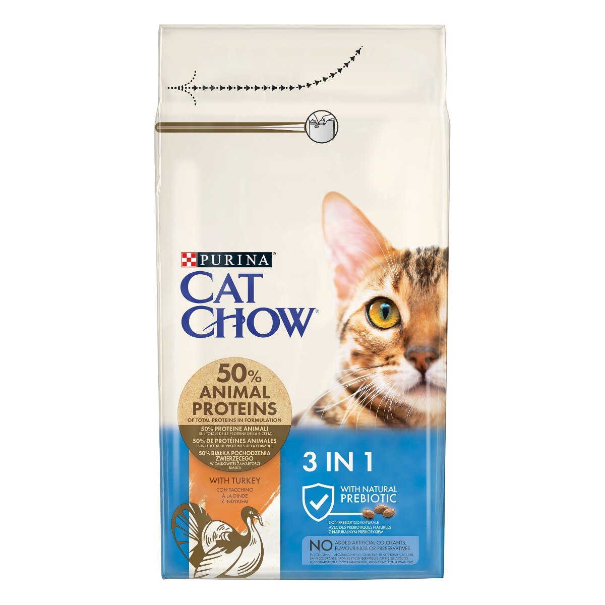 Cat Chow® 3 IN 1 Gatto Crocchette ricco in Tacchino