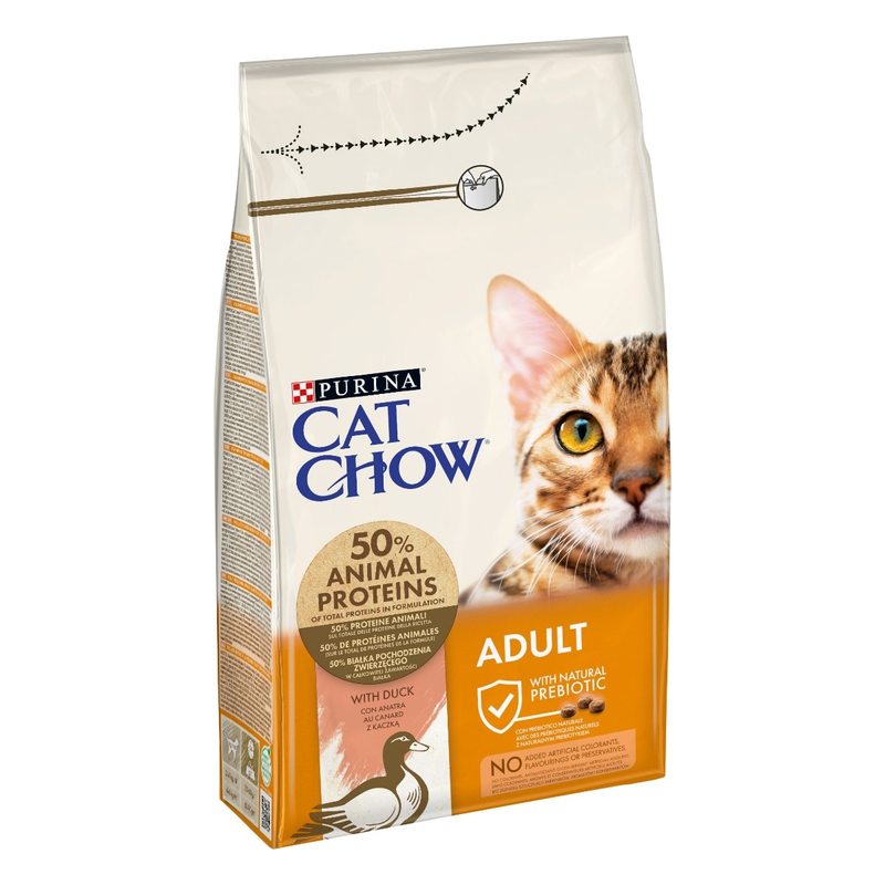 CAT CHOW Adult Crocchette al Anatra per gatto 1.5Kg | PURINA Shop 1,5 kg