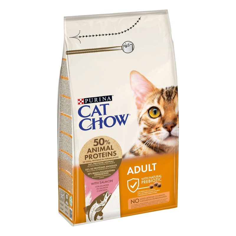 CAT CHOW Adult Crocchette al Salmone per gatto 1.5Kg | PURINA Shop 1,5 kg