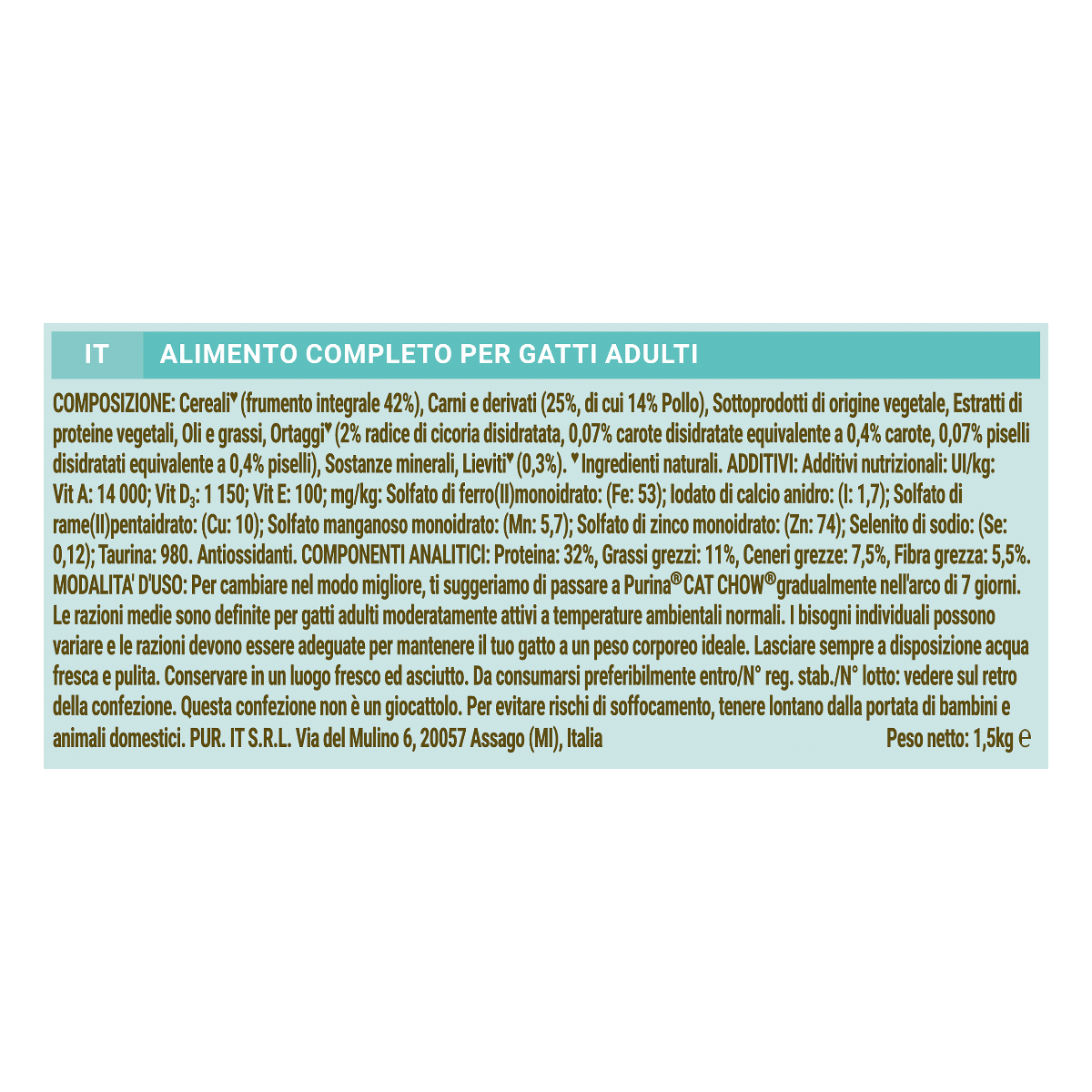 Cat Chow® Hairball Control Gatto Crocchette ricco in Pollo