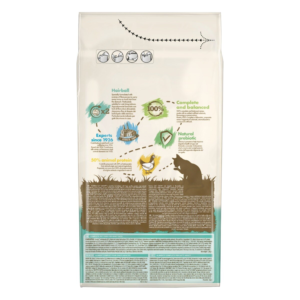 Cat Chow® Hairball Control Gatto Crocchette ricco in Pollo