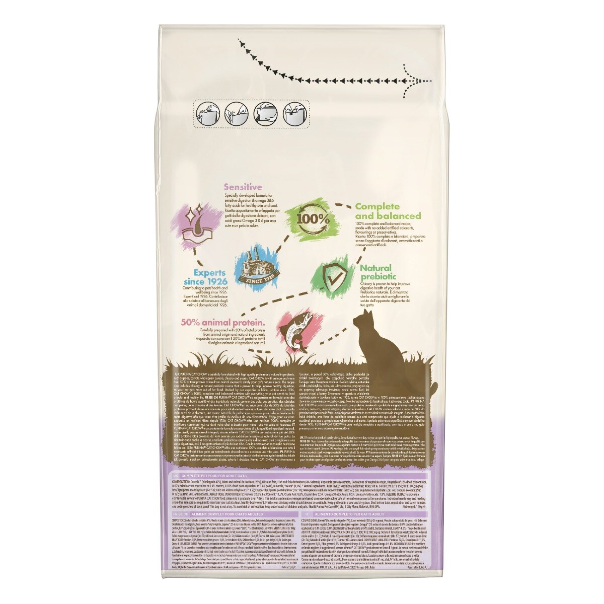 Cat Chow® Sensitive Gatto Crocchette ricco in Salmone