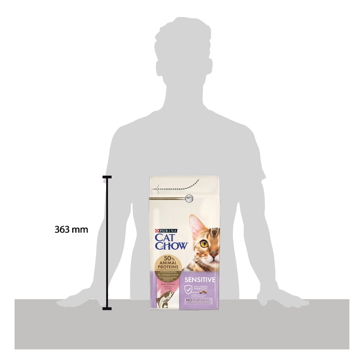 Cat Chow® Sensitive Gatto Crocchette ricco in Salmone