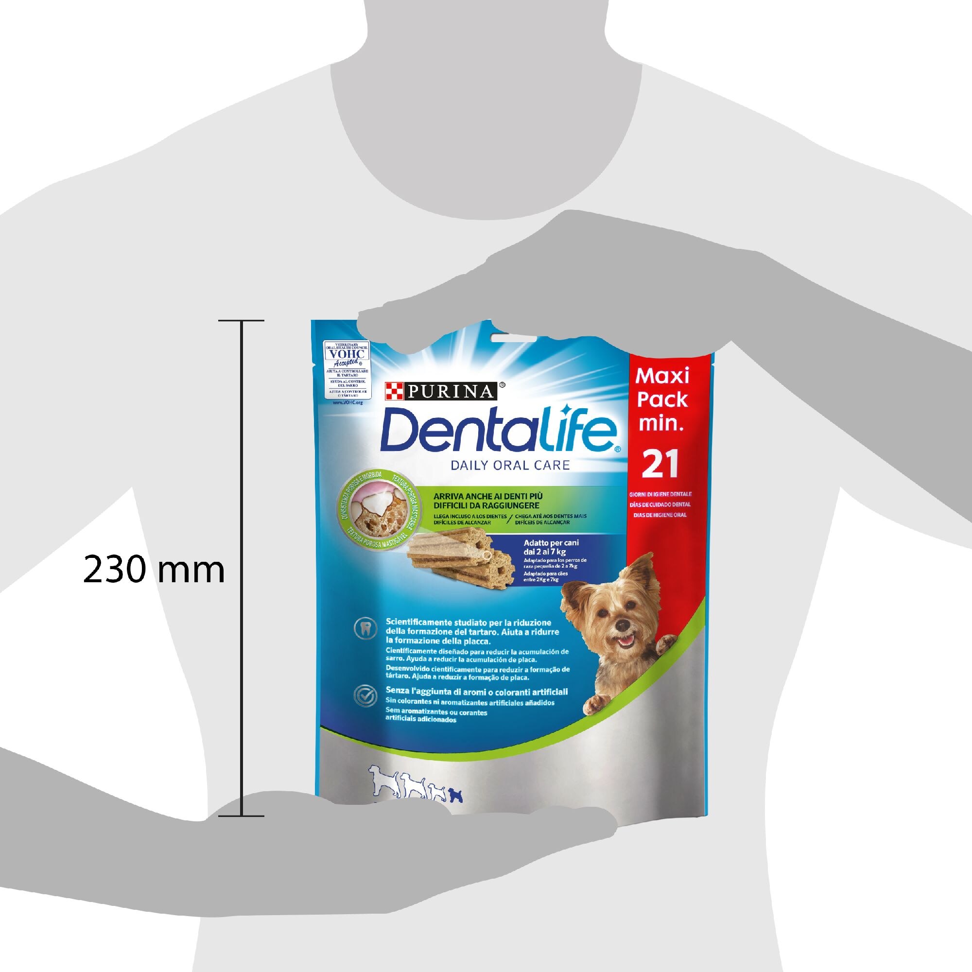 Snack dentale per cane taglia mini – Purina DENTALIFE® con pollo 21 stick 207 g