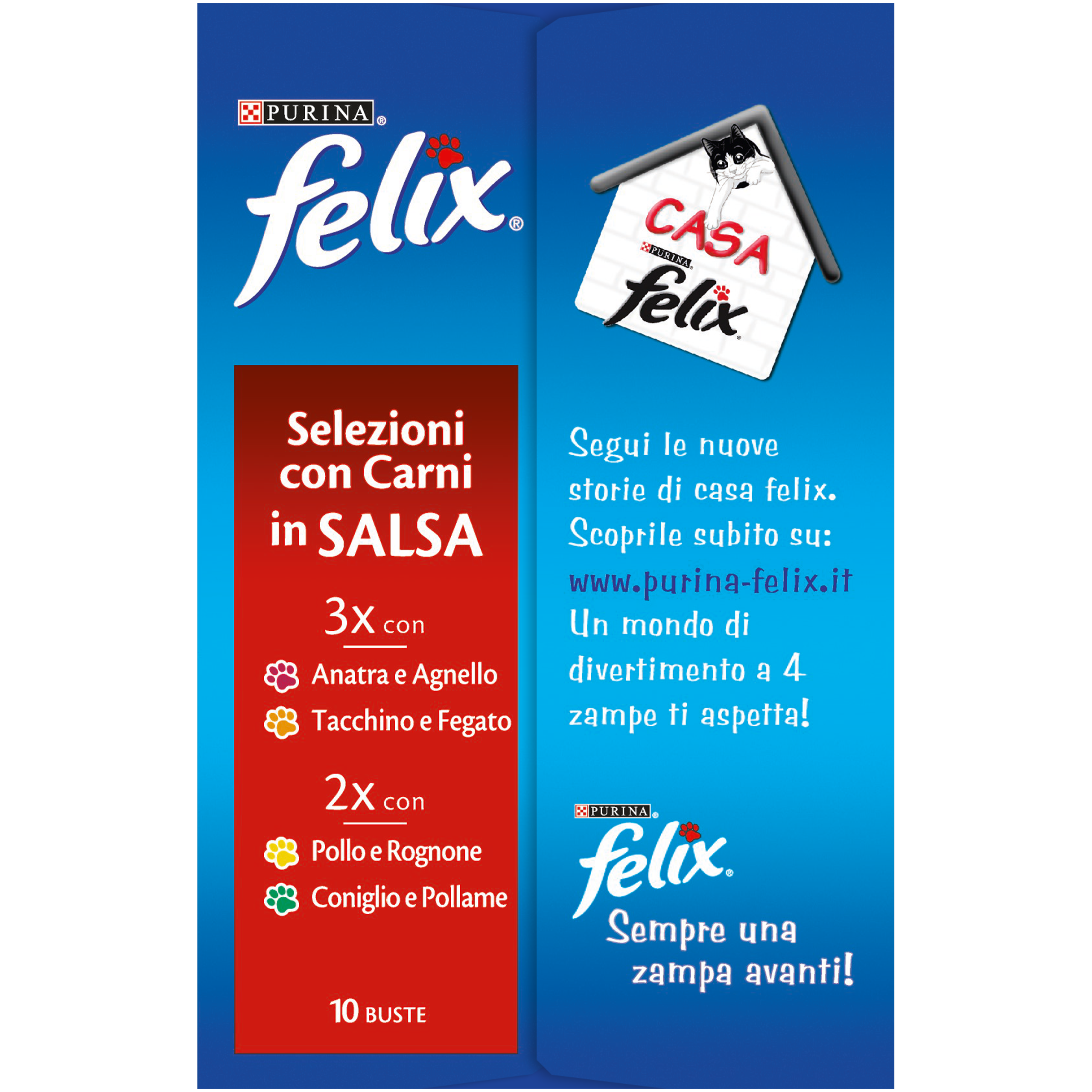 Felix Original Selezioni Deliziose in Salsa - (Coniglio&Pollame/Pollo&Rognone/Anatra&Agnello/Tacchino&Fegato)