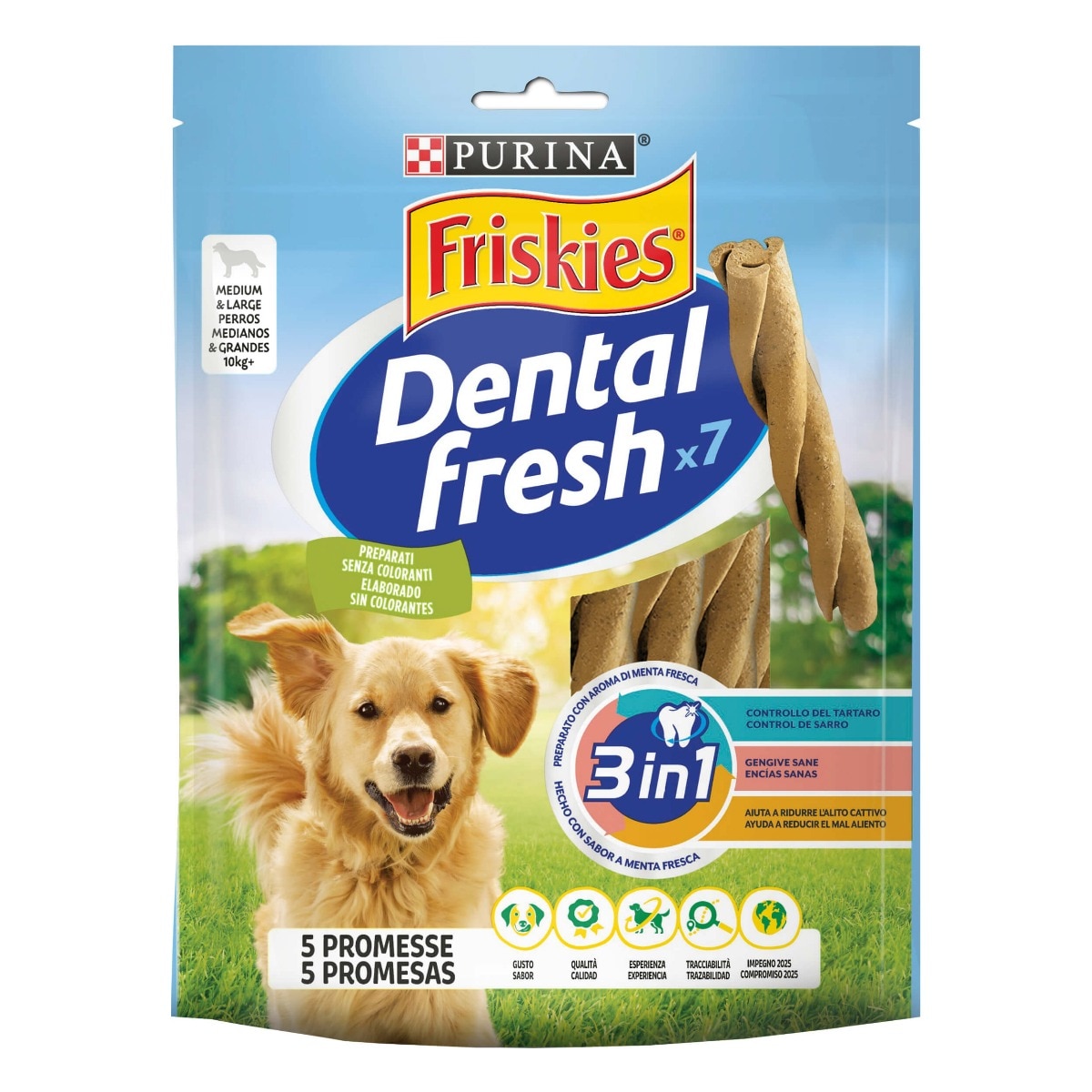 FRISKIES® Dental Fresh 3in1 Snack igiene orale e dentale Cane taglia M/L