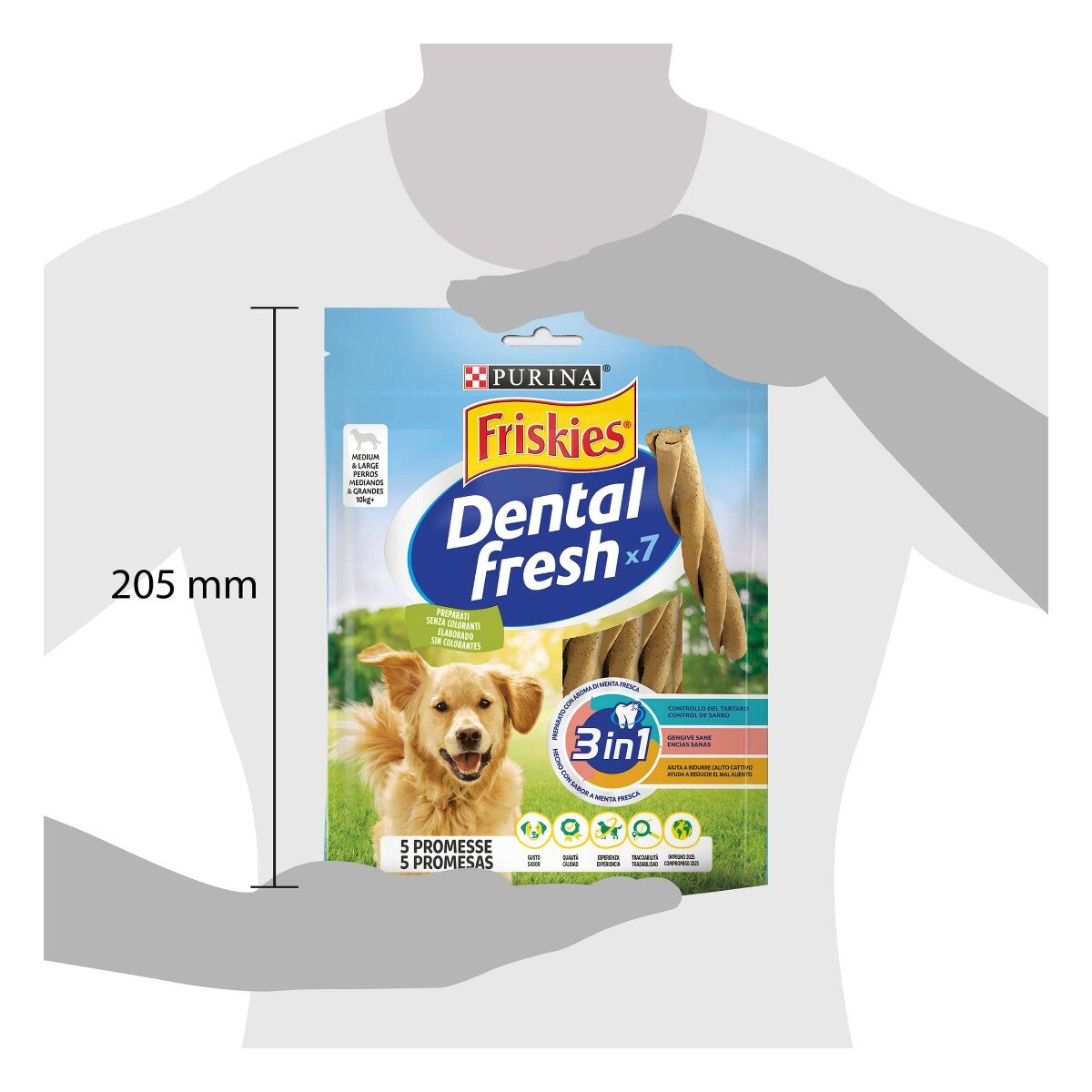 FRISKIES® Dental Fresh 3in1 Snack igiene orale e dentale Cane taglia M/L
