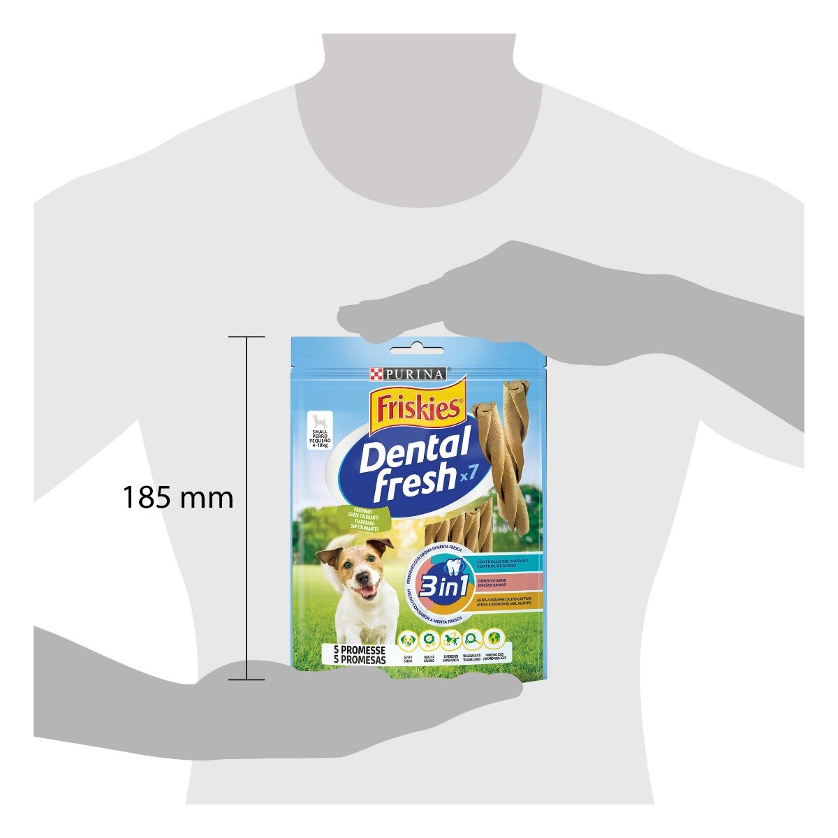FRISKIES® Dental Fresh 3in1 Snack igiene orale e dentale Cane taglia S