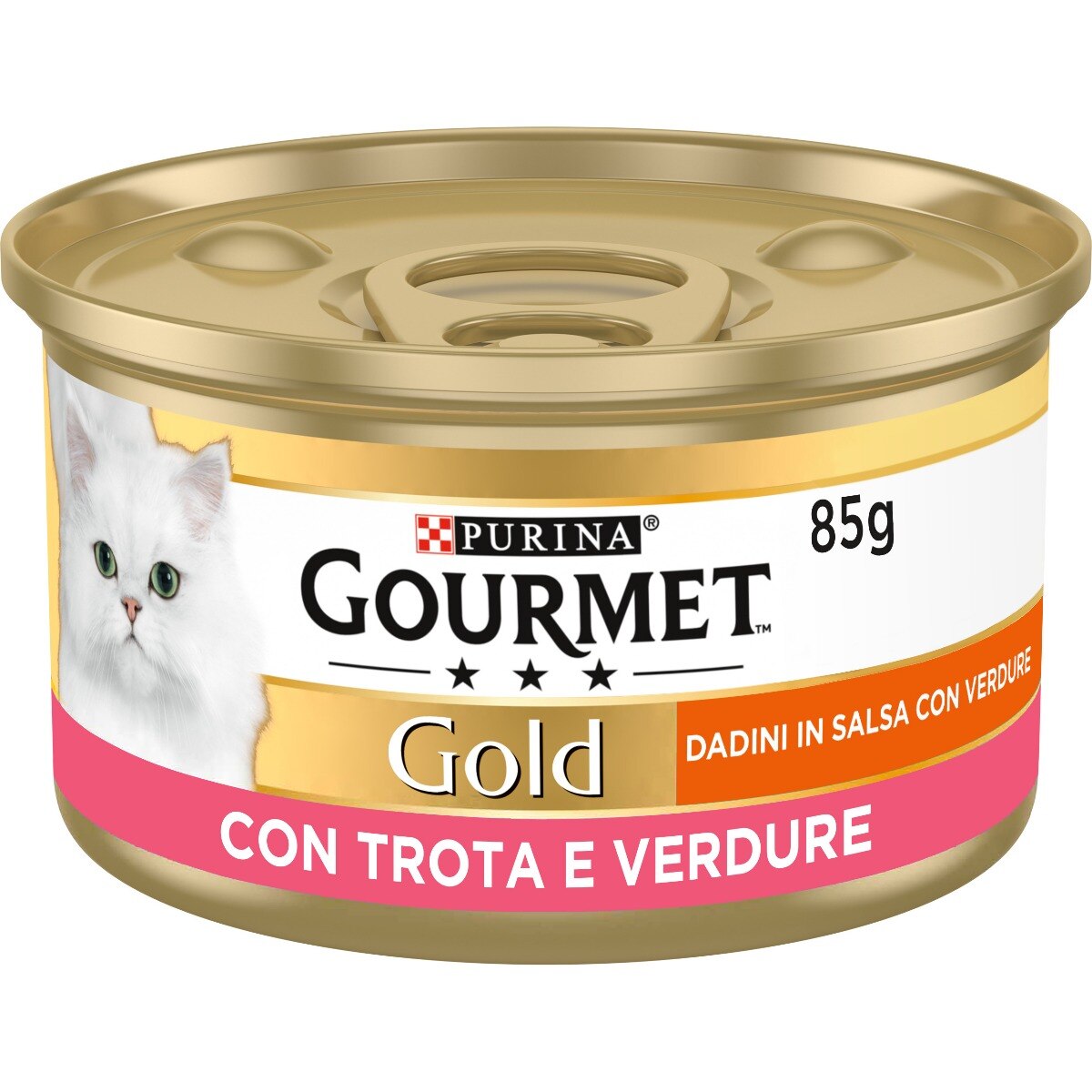 GOURMET® Gold Gatto Dadini in Salsa con Verdure, con Trota e Verdure