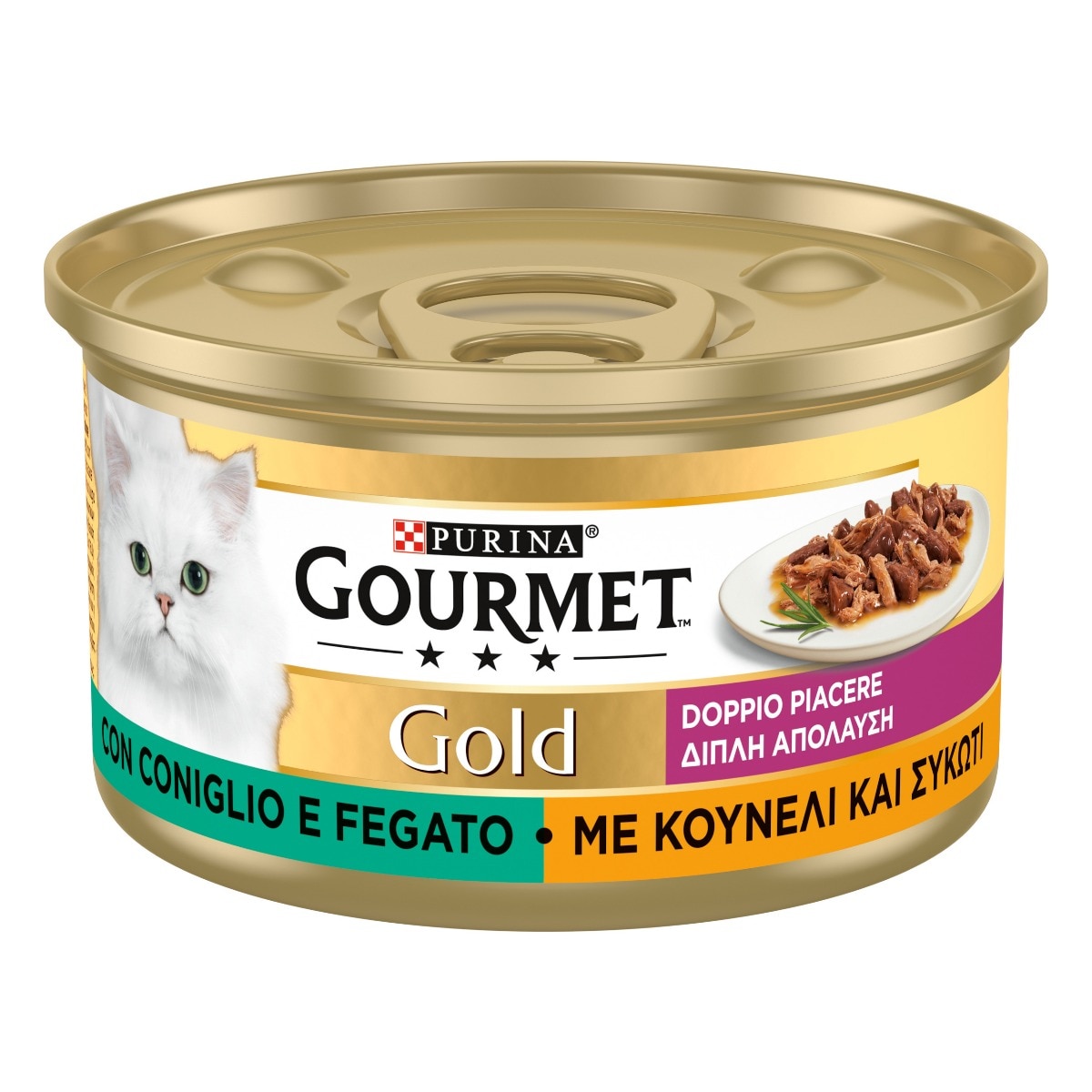 GOURMET® Gold Gatto Doppio Piacere con Coniglio e Fegato